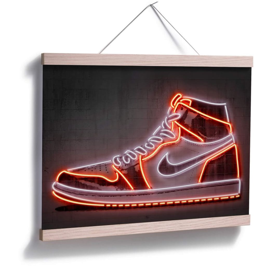 Wall-Art Poster »Mielu Nike Schuh Neon Sneaker«, Schuh, (1 St.)