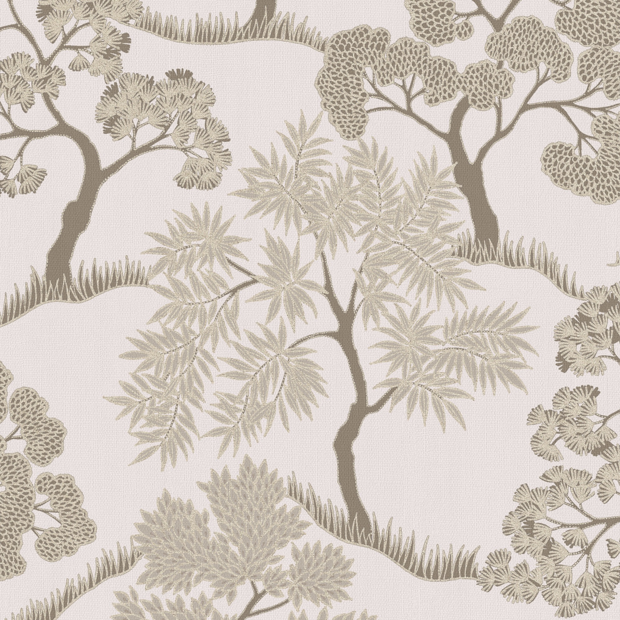 Thumbnail - Sublime Vliestapete "TREES NATURAL GOLD" floral geprägt Design Tapeten