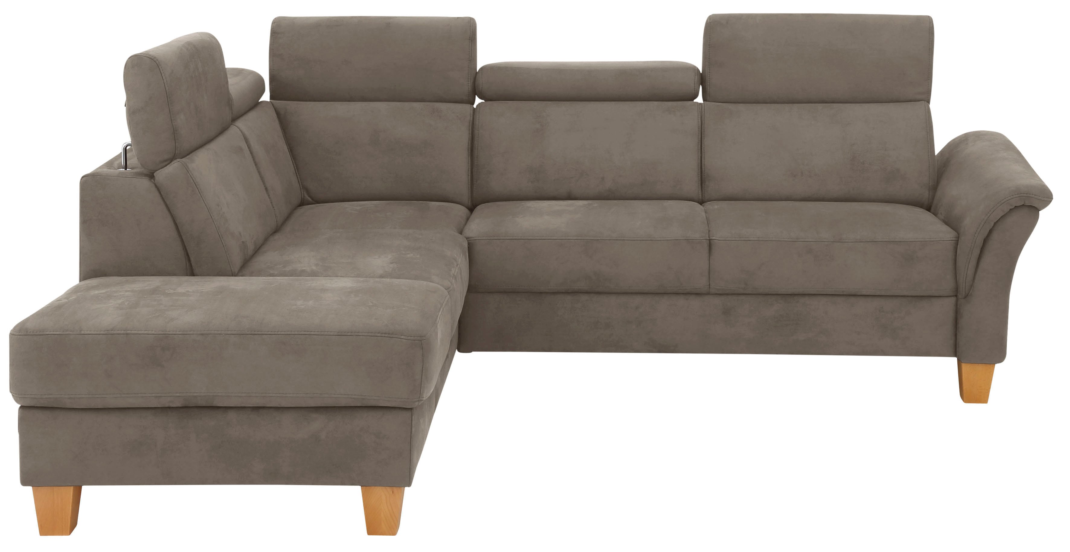 OTTO home Ecksofa "Conville L-Form" Federkern, wahlweise mit Schlaffunktion und Bettkasten bzw. Stauraum