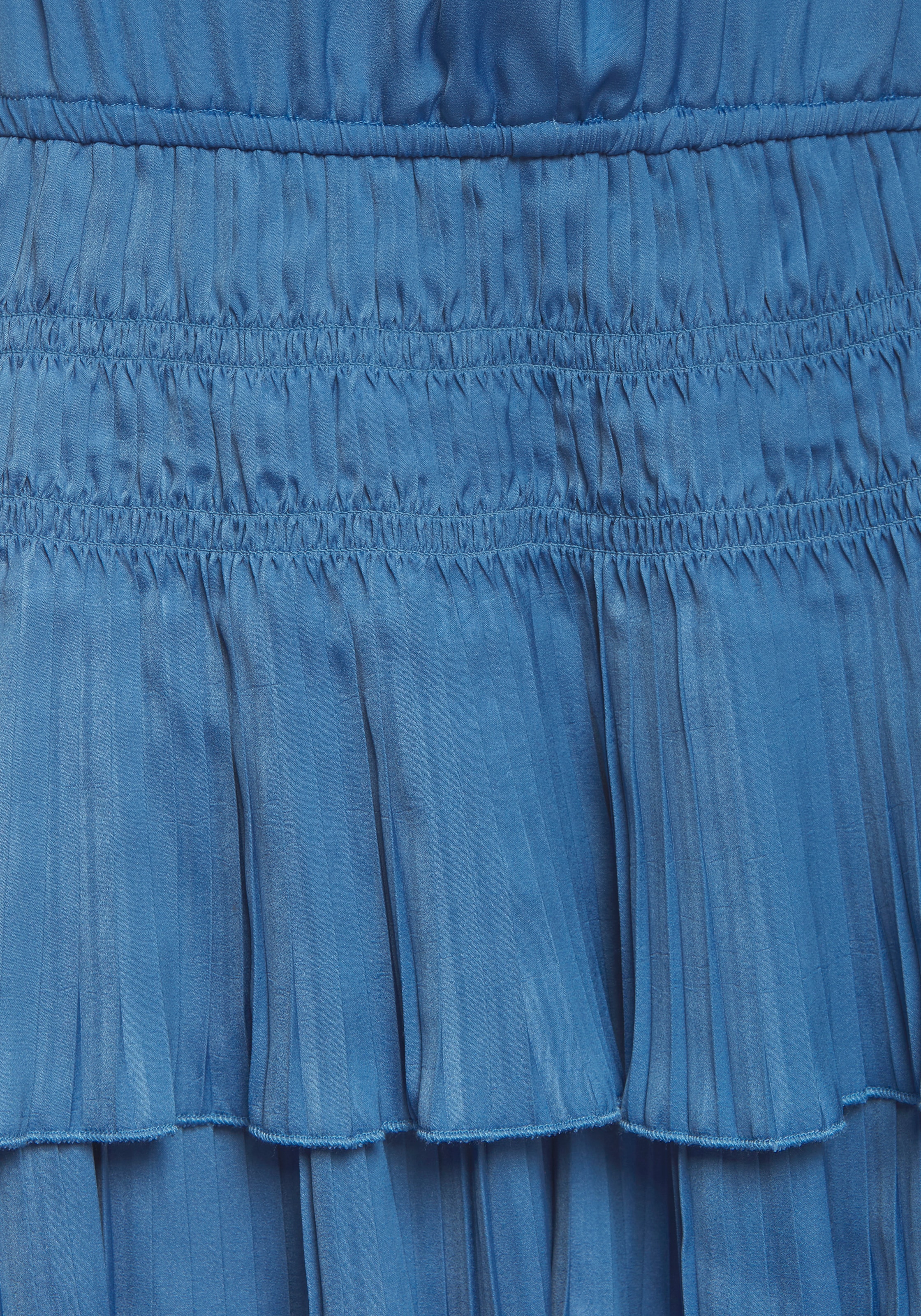 Vivance Sommerkleid »aus weich fließender Satinqualität mit Rüschendetails« Ohne Taschen luftiges Partykleid, kurzes Satinkleid, Minikleid mit Volants,Festival