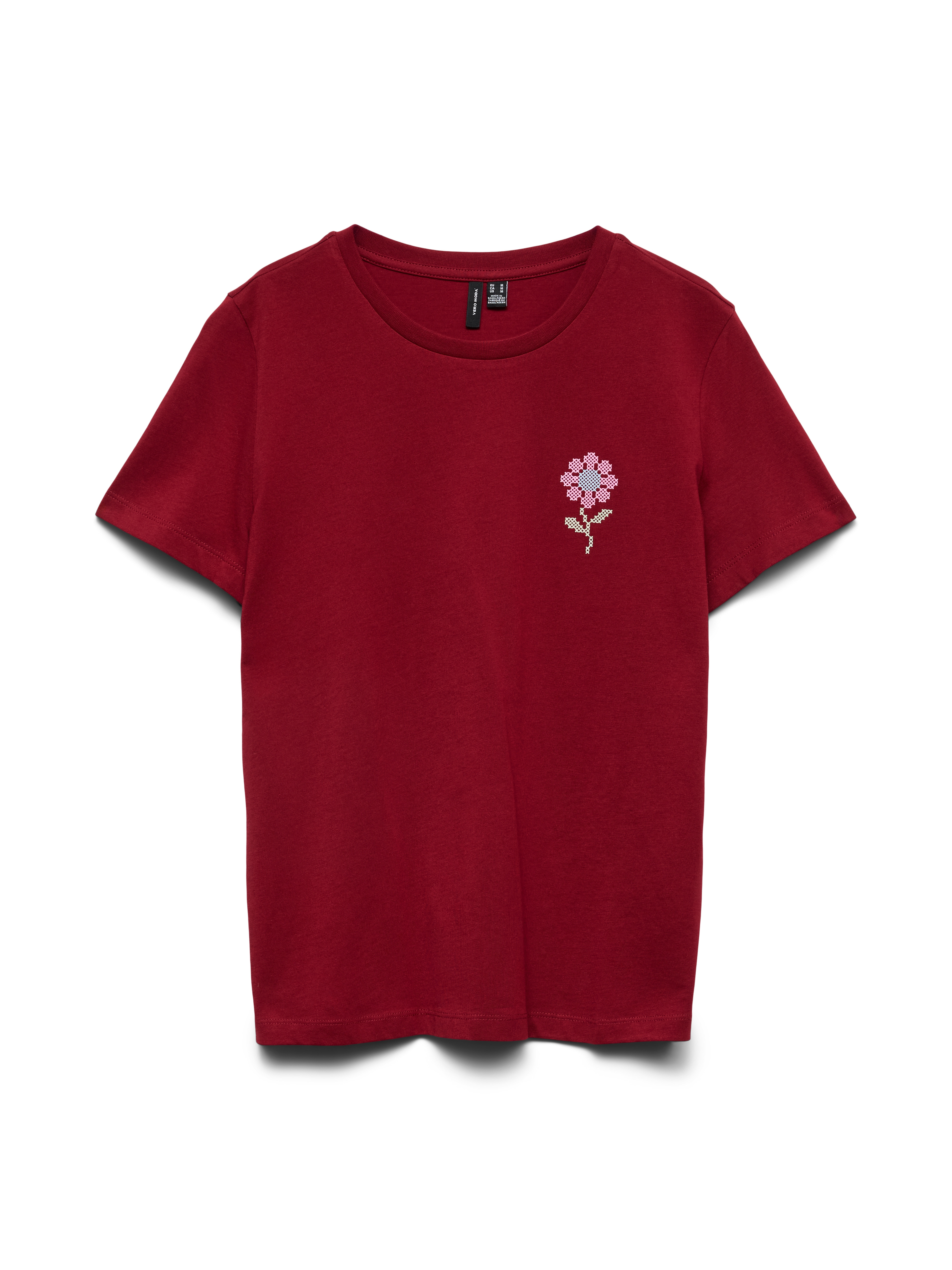 Vero Moda Kurzarmshirt "VMAGNES SS TOP BOX JRS" Baumwolle, regular fit