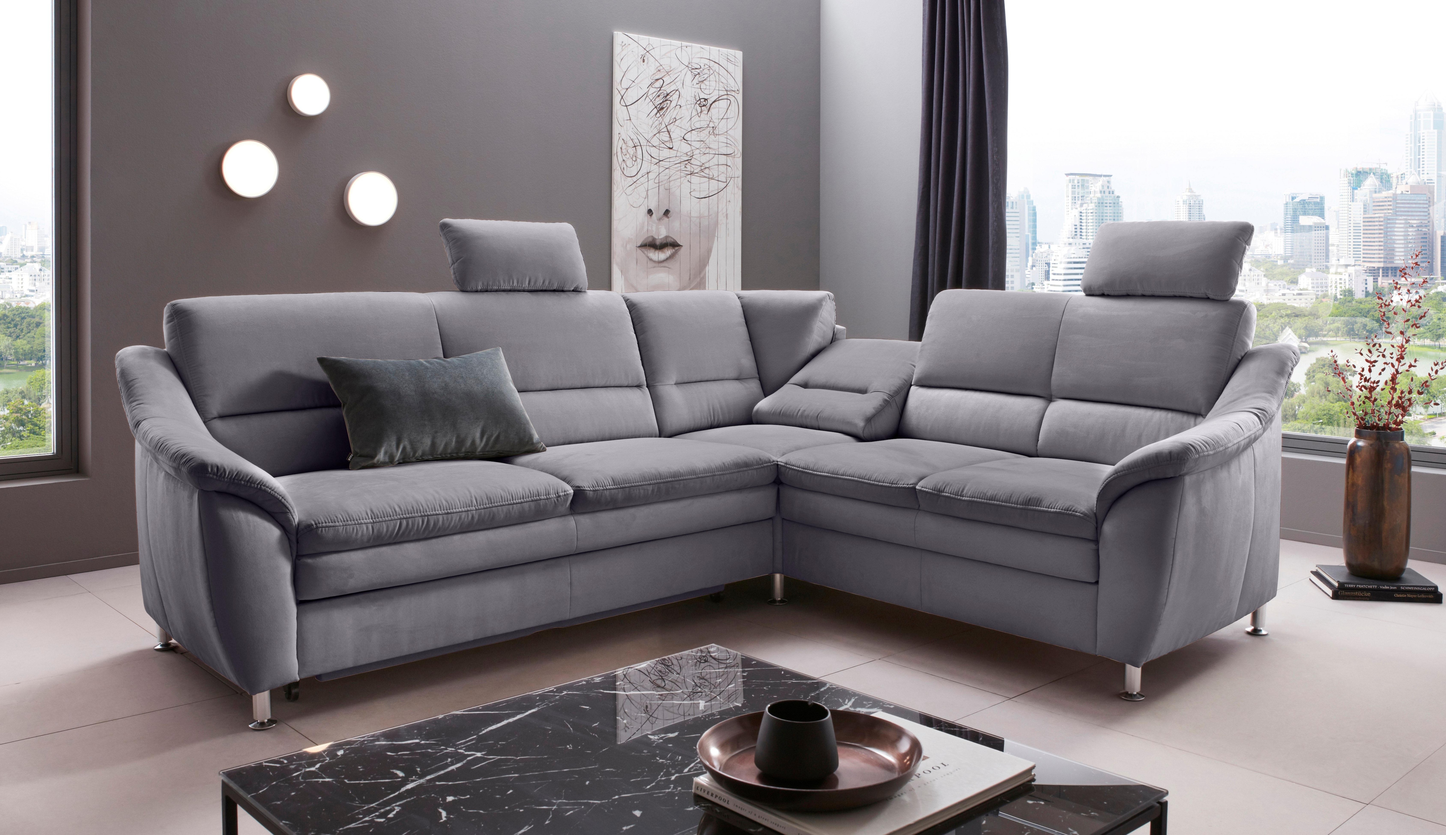 OTTO home Ecksofa "Cardoso L-Form" Federkern, wahlweise mit Bett, Schubkasten, teilweise Relaxfunktion