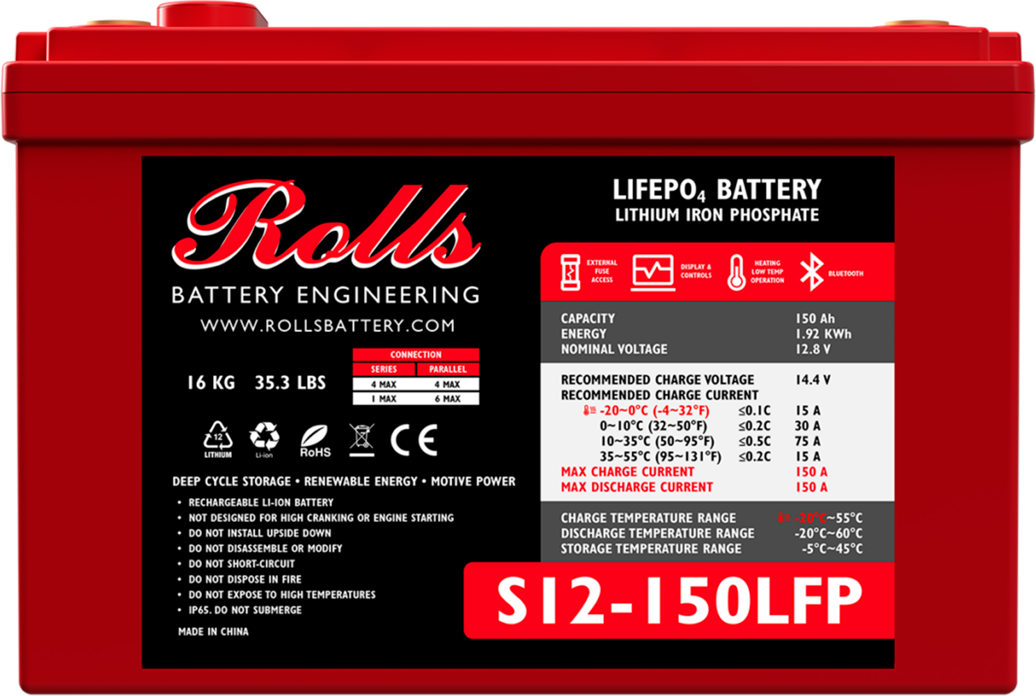 Stromspeicher "Batterie Lithium Rolls S12-150LFP"