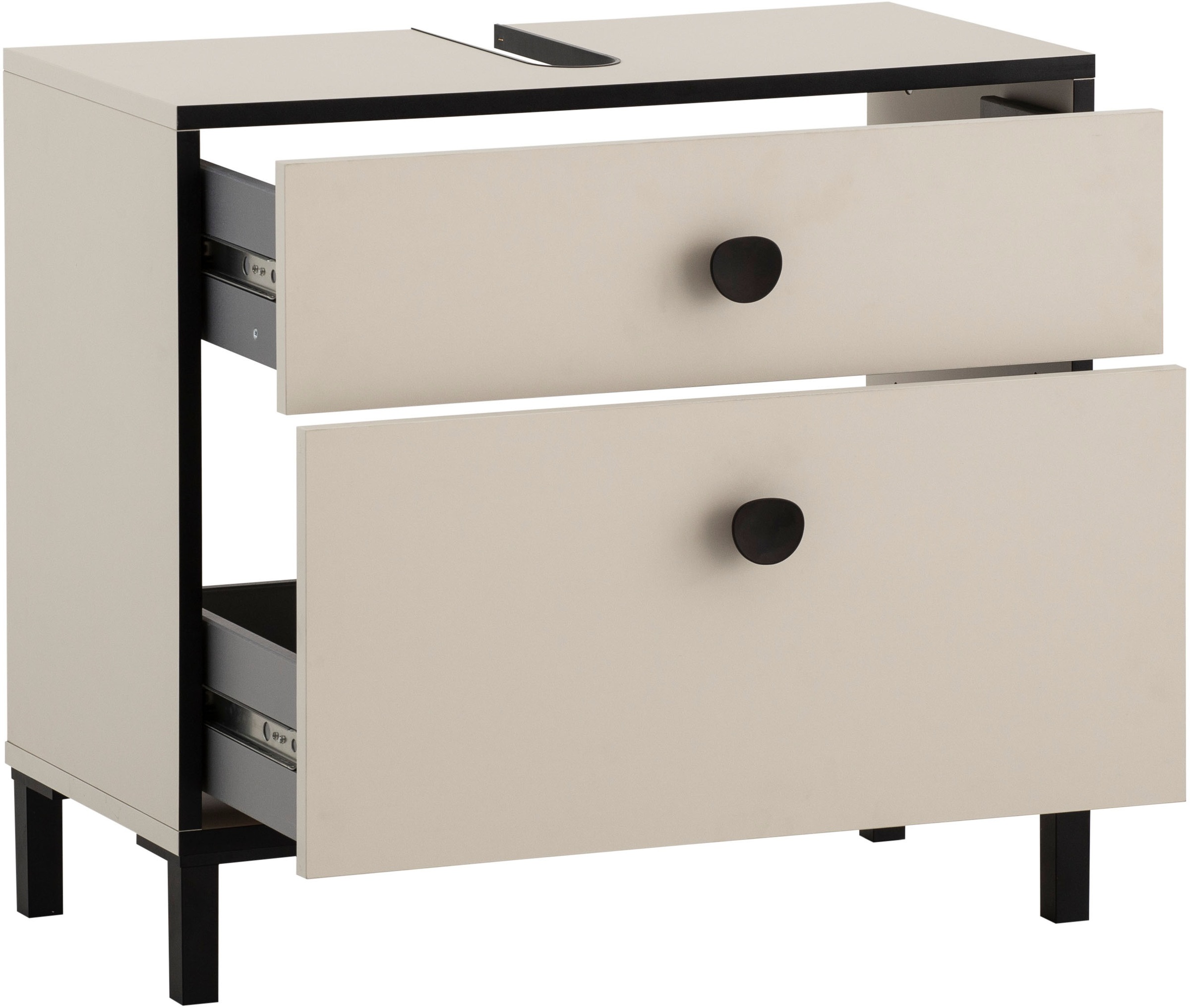 Schildmeyer Waschbeckenunterschrank »Edda, Breite 65,1 cm, abgerundete Griffe mit seidenweicher Haptik«, Made in Germany
