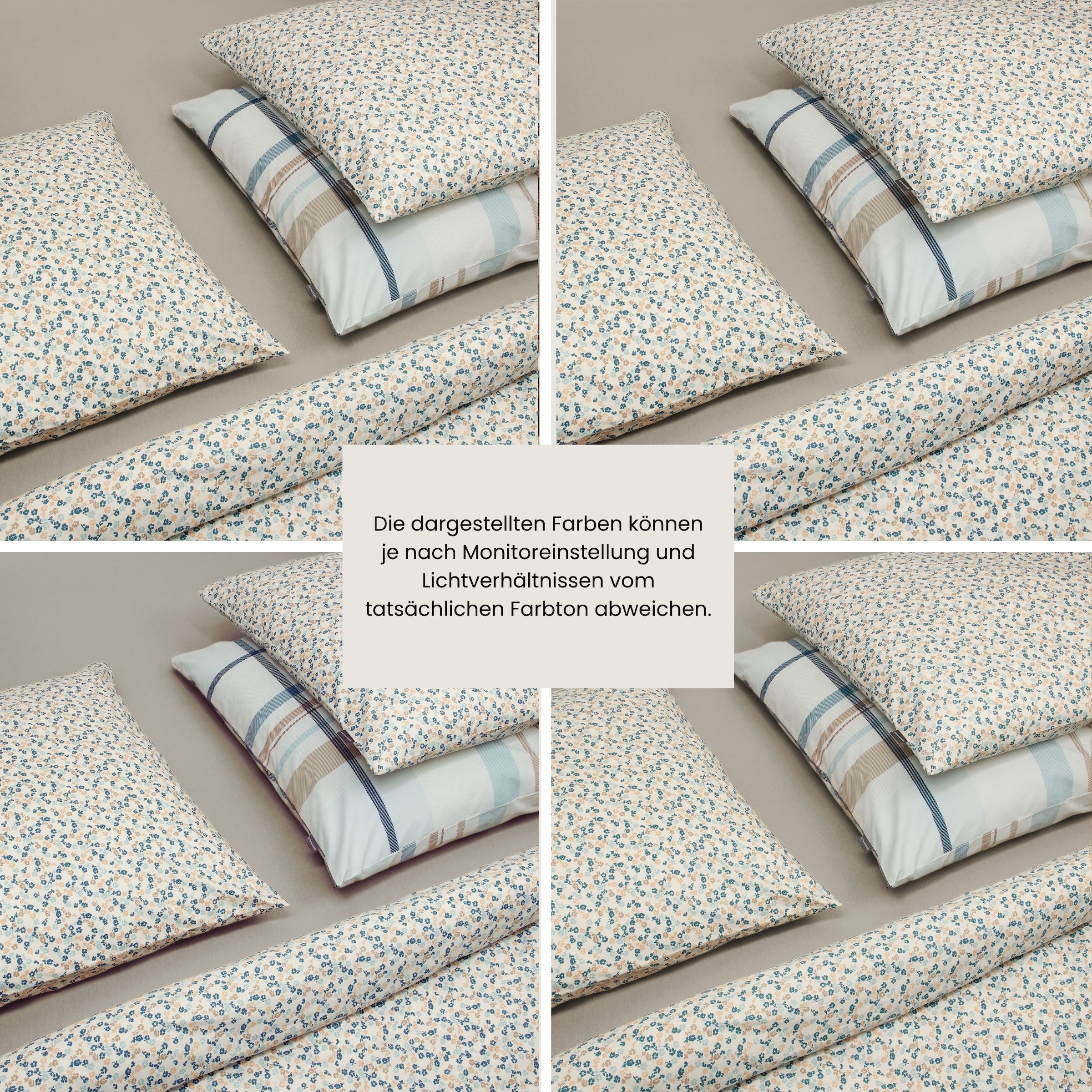 Schiesser Bettwäsche »Ditsy aus weicher Baumwolle mit dezentem Millefleur-Muster« 2 Stk. OEKO-TEX® MADE IN GREEN-zertifiziert