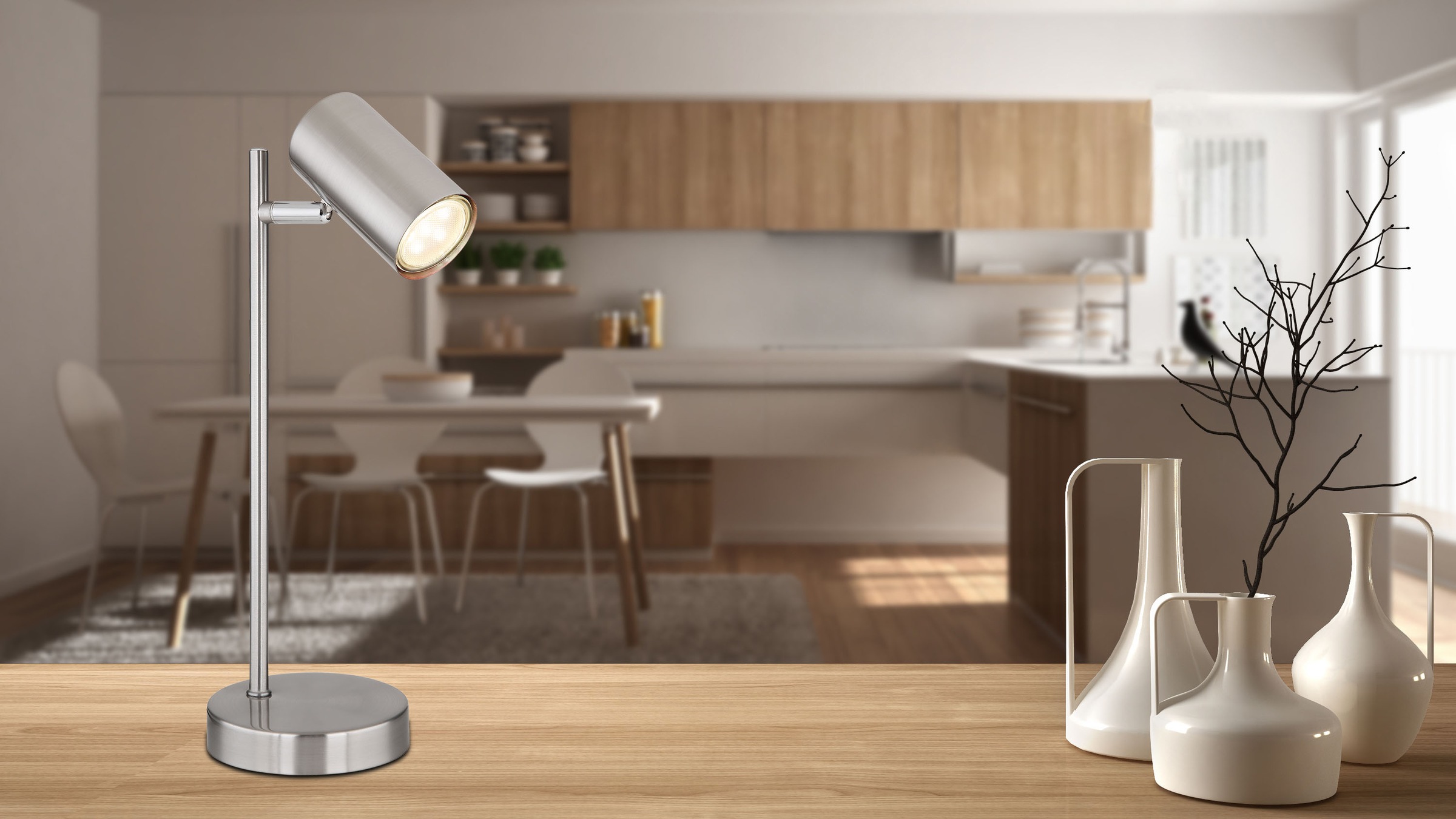 GLOBO LIGHTING Tischleuchte »ROBBY« GU10 1 Stk. Tischlampe Nachttischlampe Deko-Tischleuchte Schlafzimmer