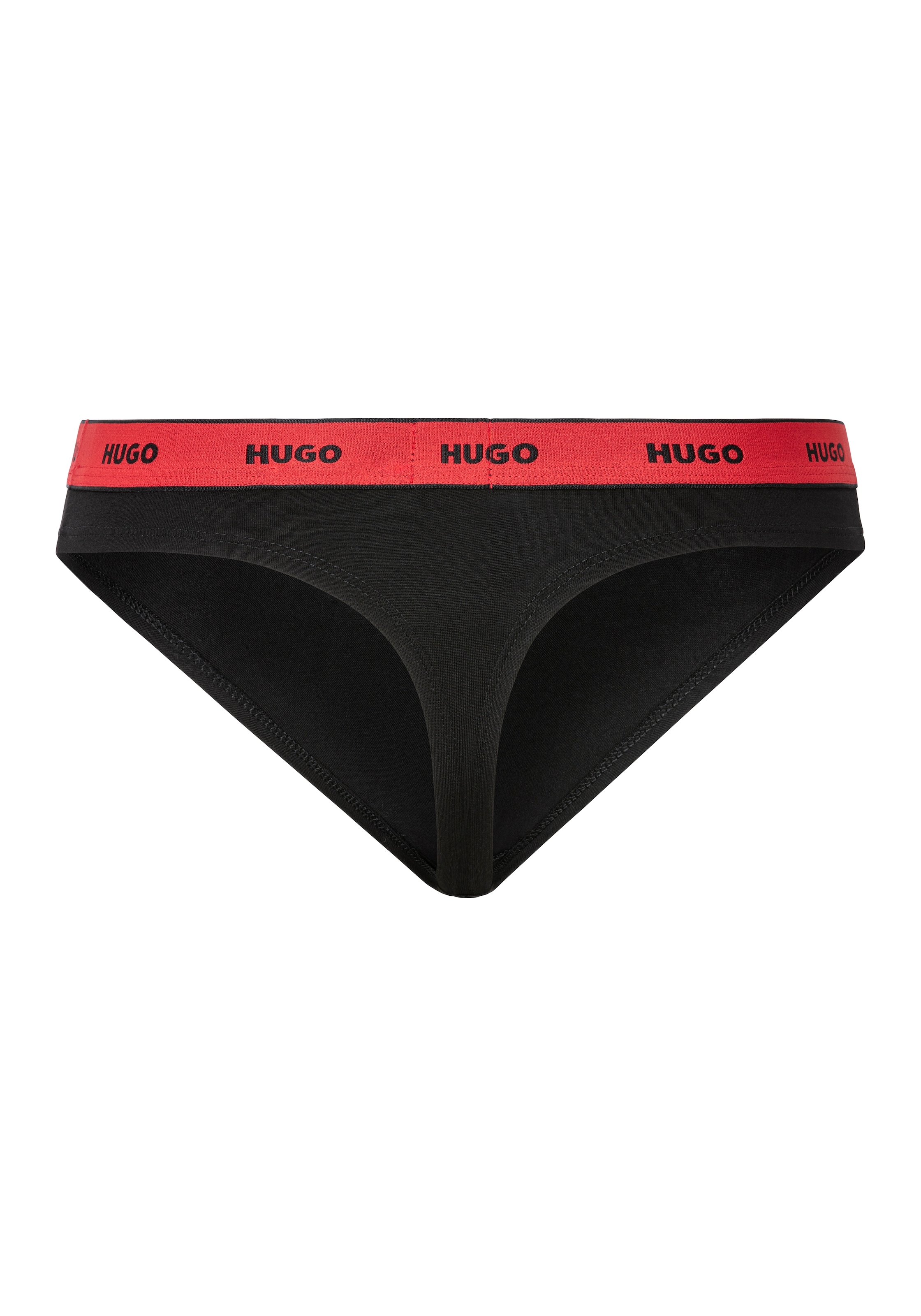 HUGO Underwear String "THONG STRIPE PYP 10", mit BOSS Schriftzug auf dem Bund