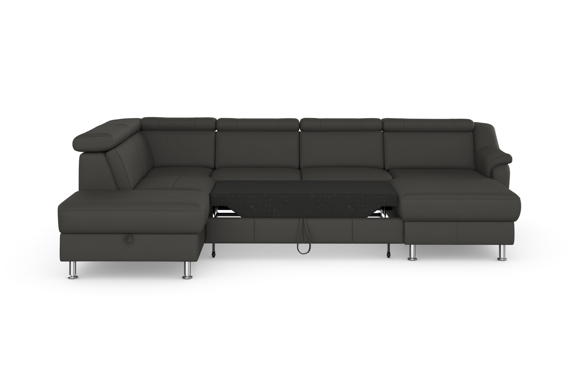 sit&more Wohnlandschaft »Freetown U-Form«, Kopfteilverstellung und Federkern, wahlweise mit Bettfunktion