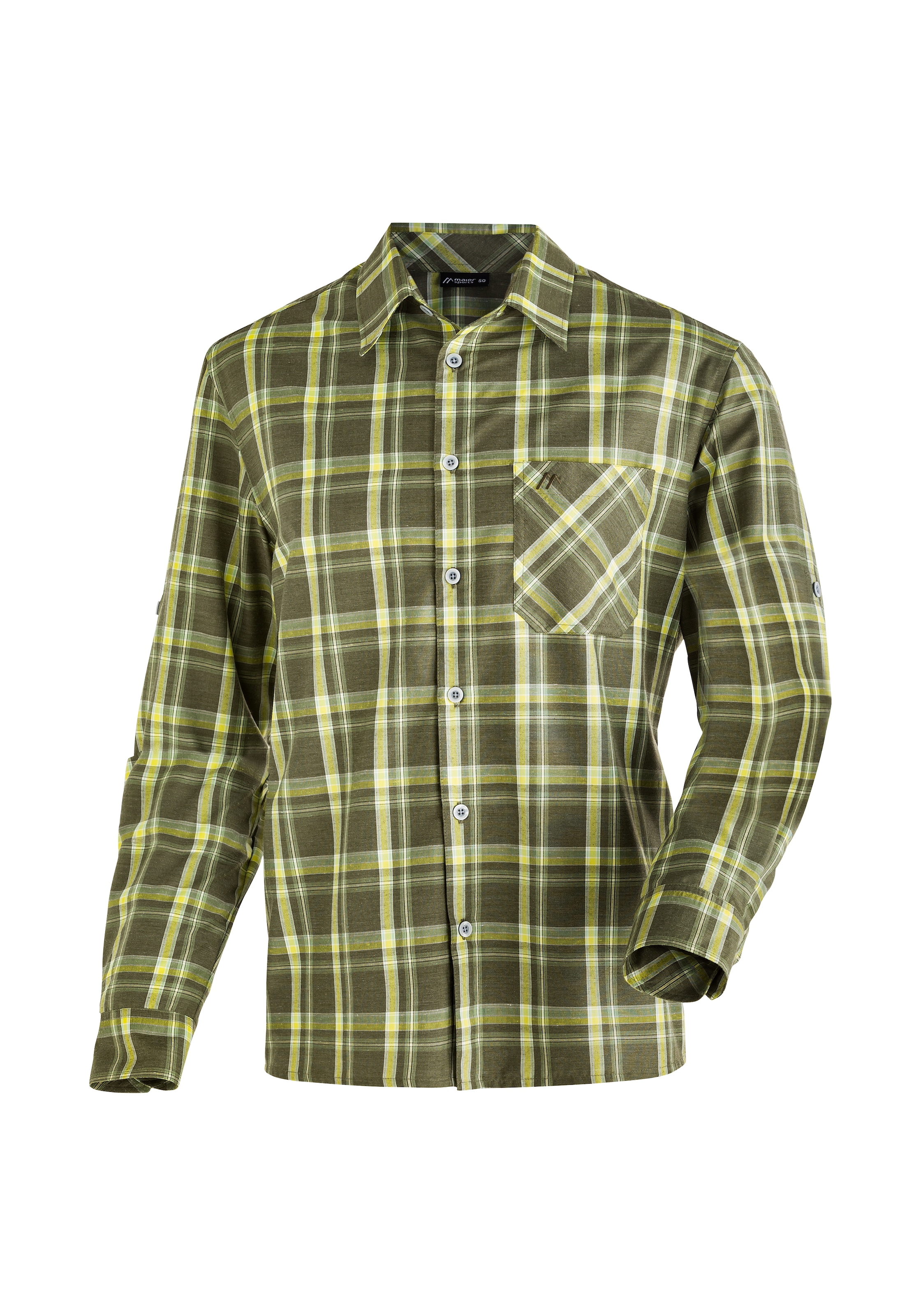 Maier Sports "Claas" Herren Hemd, langarm Karohemd für Outdoor und Freizeit günstig online kaufen