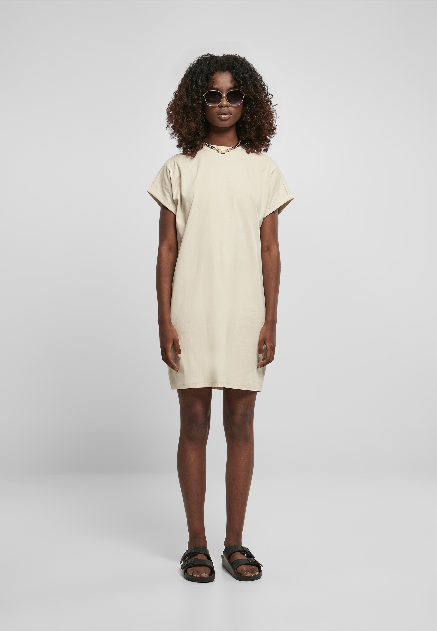 URBAN CLASSICS A-Linien-Kleid »Urban Classics Damen Ladies Rainbow Tee Dress« 1 Stk. tlg.