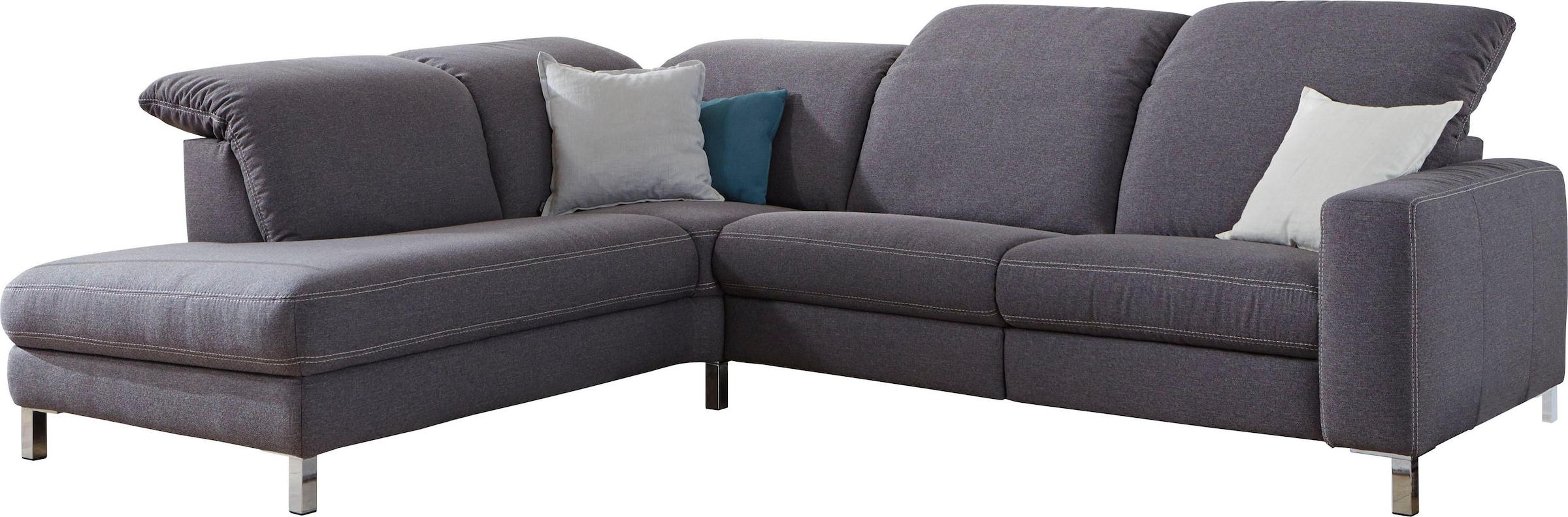 3C Candy Ecksofa "Homely bequem und komfortabel, mit verstellbaren Kopfteil günstig online kaufen