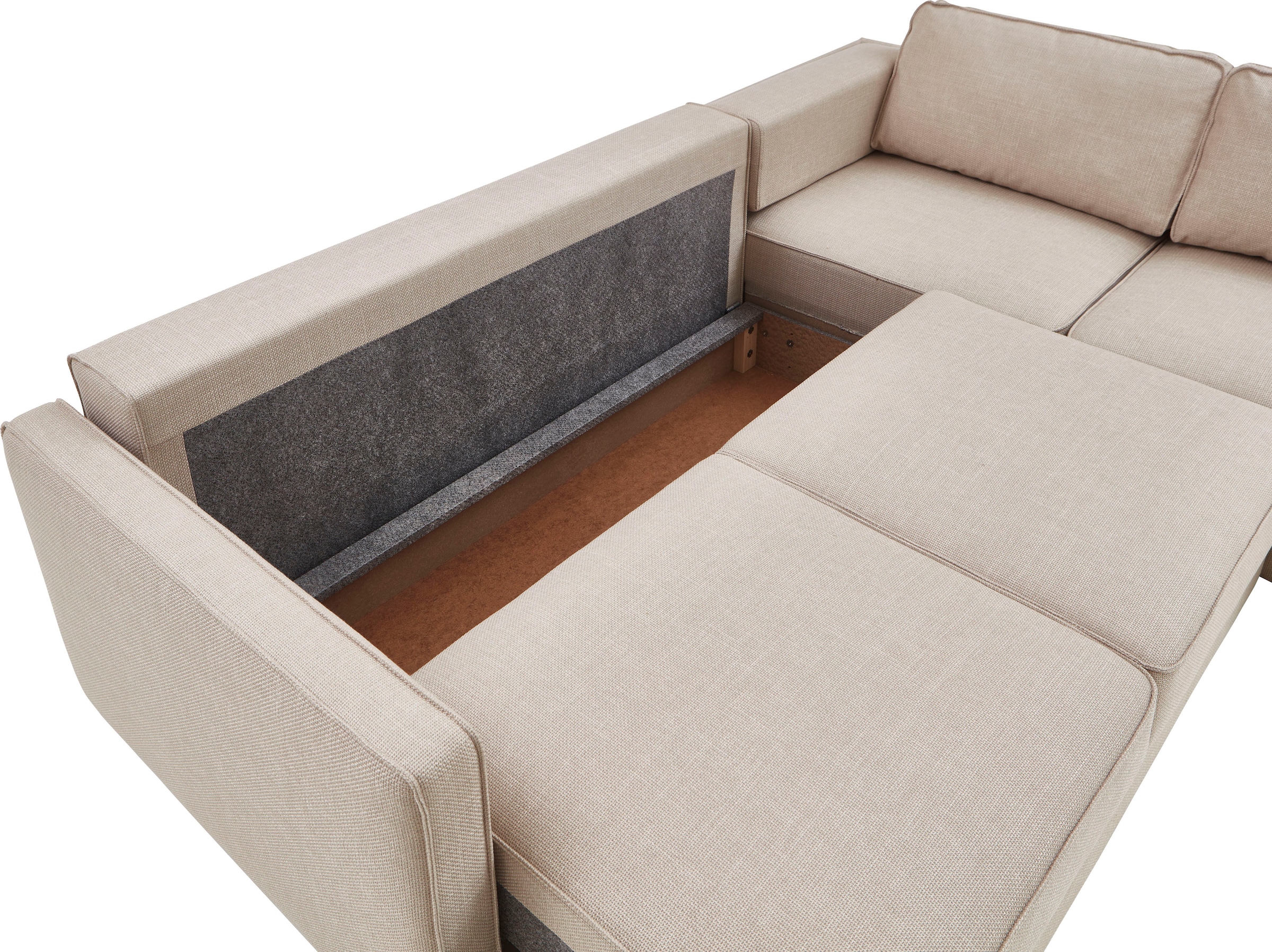 ATLANTIC home collection Schlafsofa »Chill«, Ecksofa mit Bettfunktion und Bettkasten