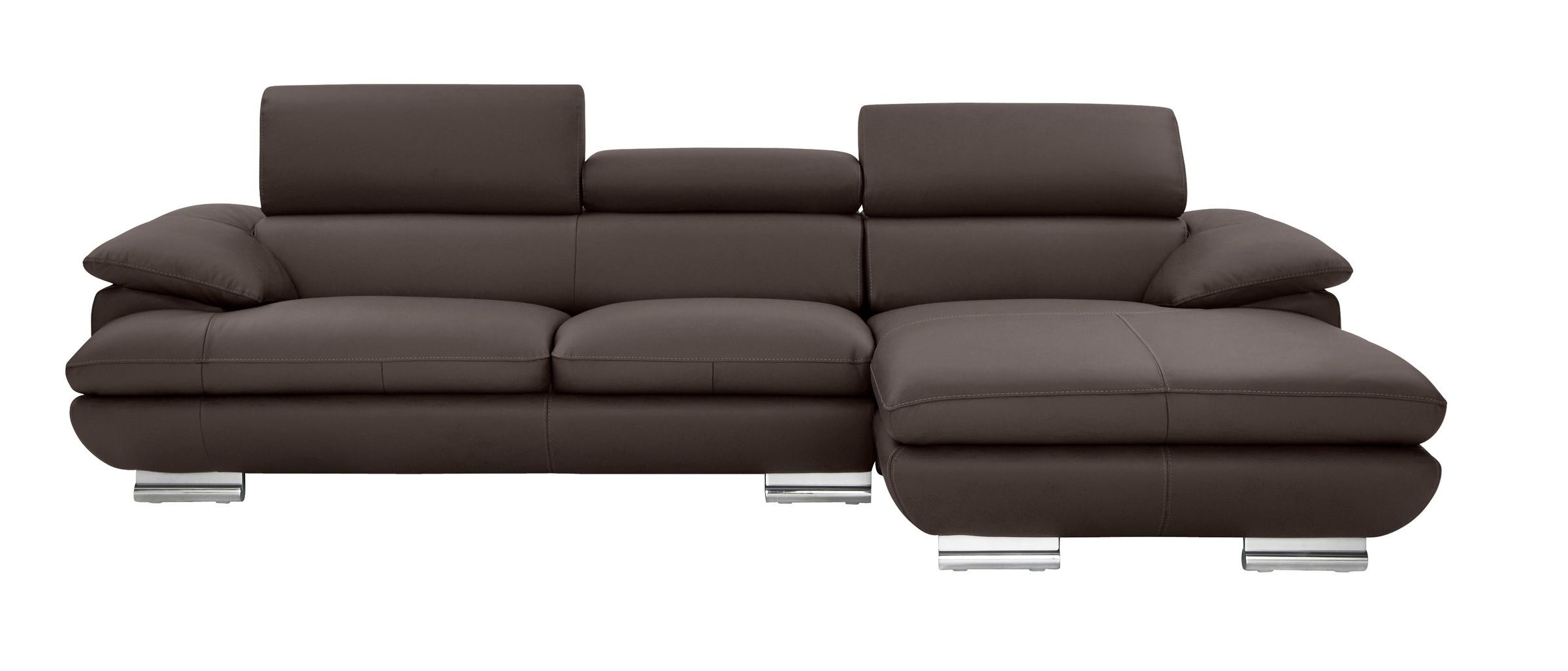 CALIA ITALIA Ecksofa »Magic, ein italienisches Sofa zum Träumen, erstklassiger Sitzkomfort«, mit verstellbaren Kopfteilen, in 2 Lederqualitäten