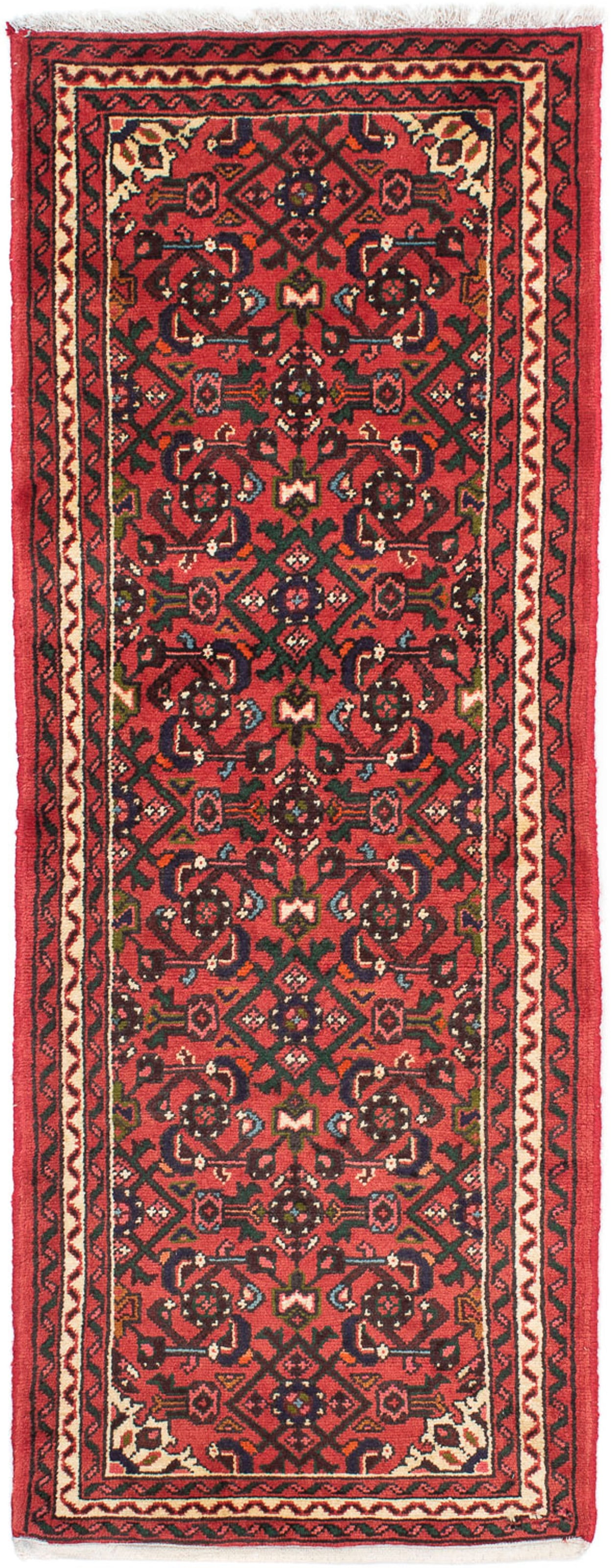 morgenland Orientteppich "Perser - Nomadic - 195 x 70 cm - dunkelrot", rechteckig, 10 mm Höhe, Wohnzimmer, Handgeknüpft,