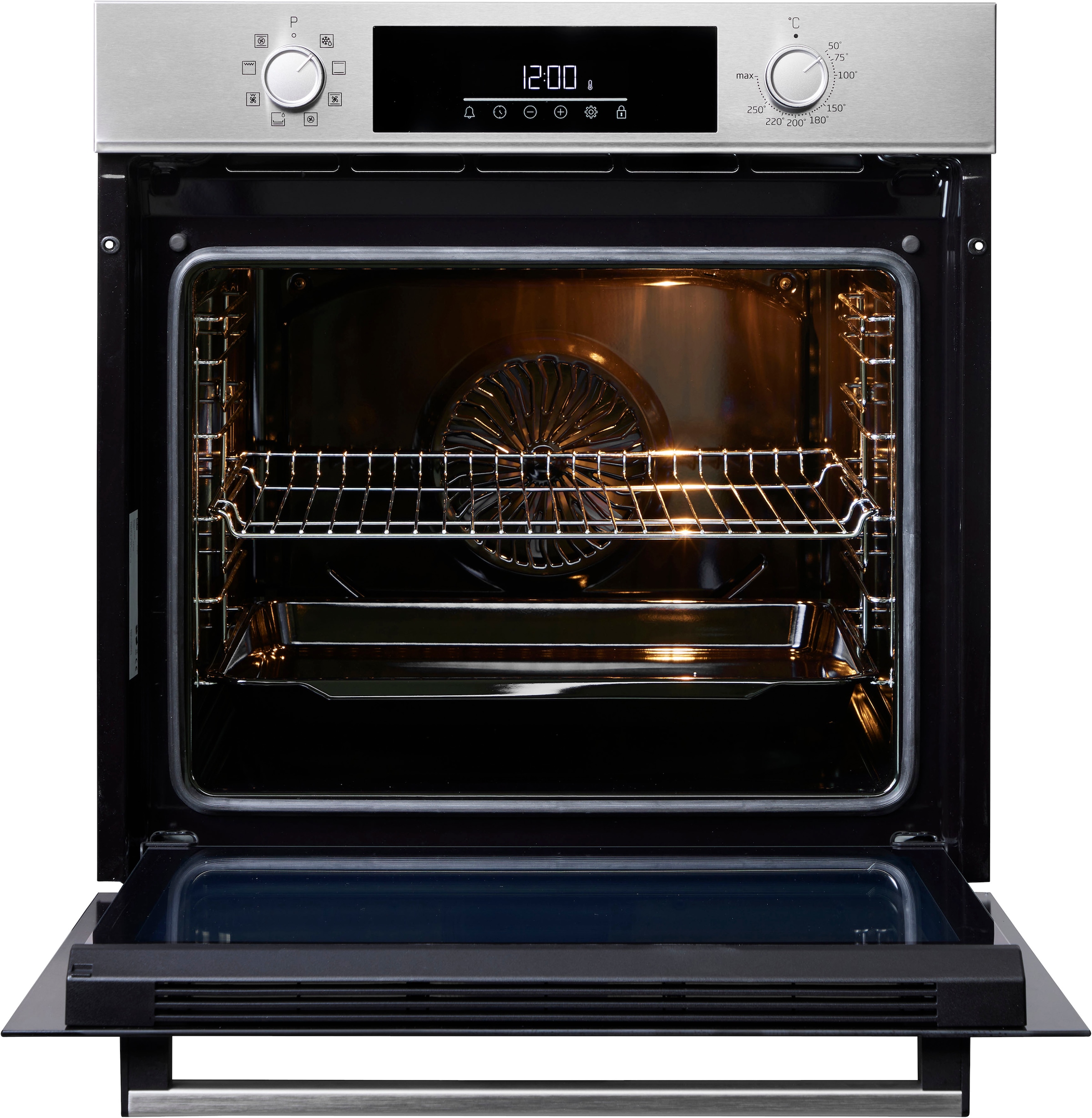 BEKO Backofen-Set »BBSM12340X«, BBSM12340X, mit Teleskopauszug nachrüstbar, Simple Steam Reinigungsfunktion