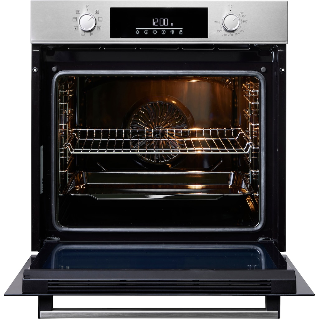 BEKO Backofen-Set »BBSM12340X«, BBSM12340X, mit Teleskopauszug nachrüstbar, Simple Steam Reinigungsfunktion