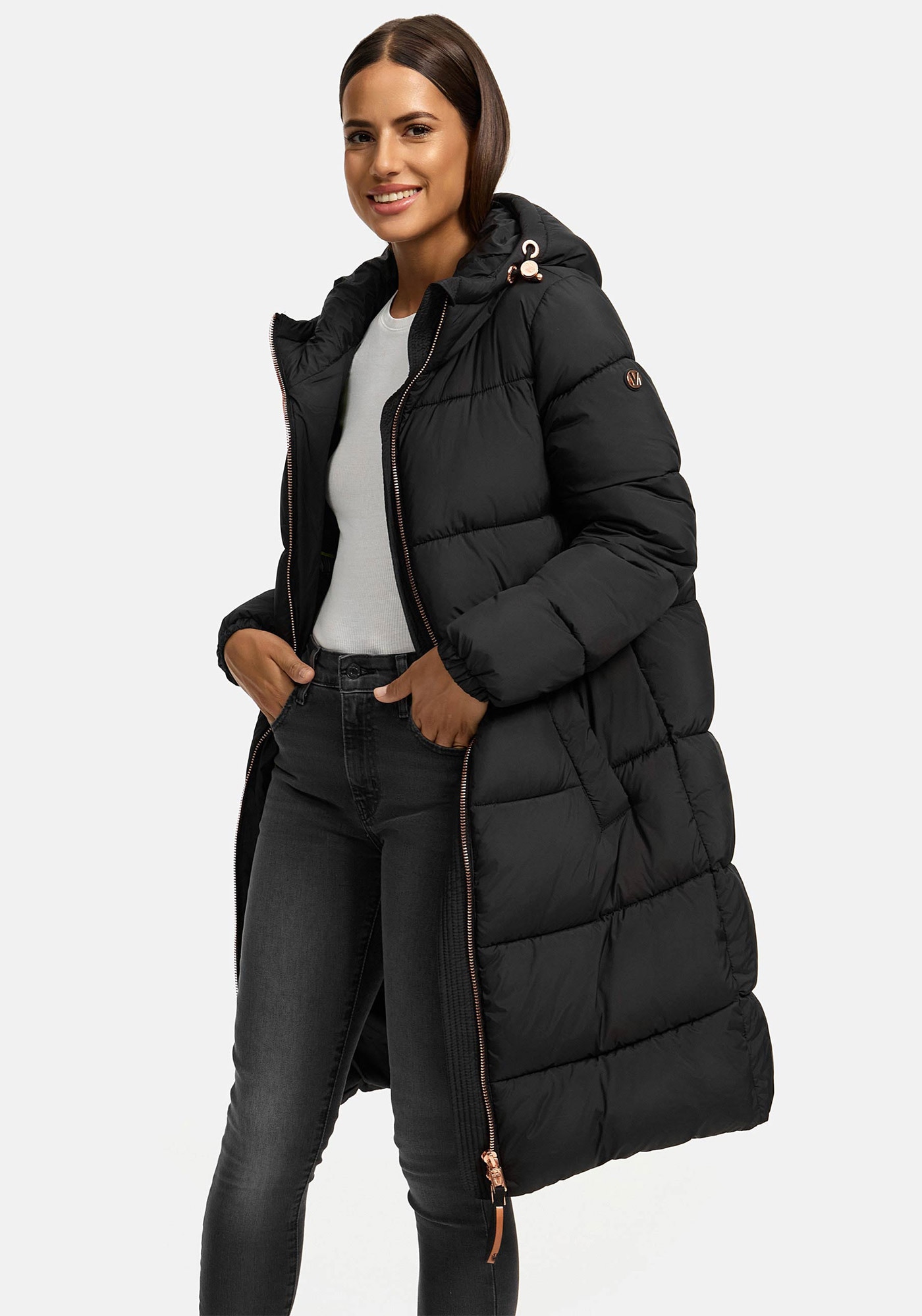 Marikoo Winterjacke »Nomadiaa«, Lange Damen Winterjacke