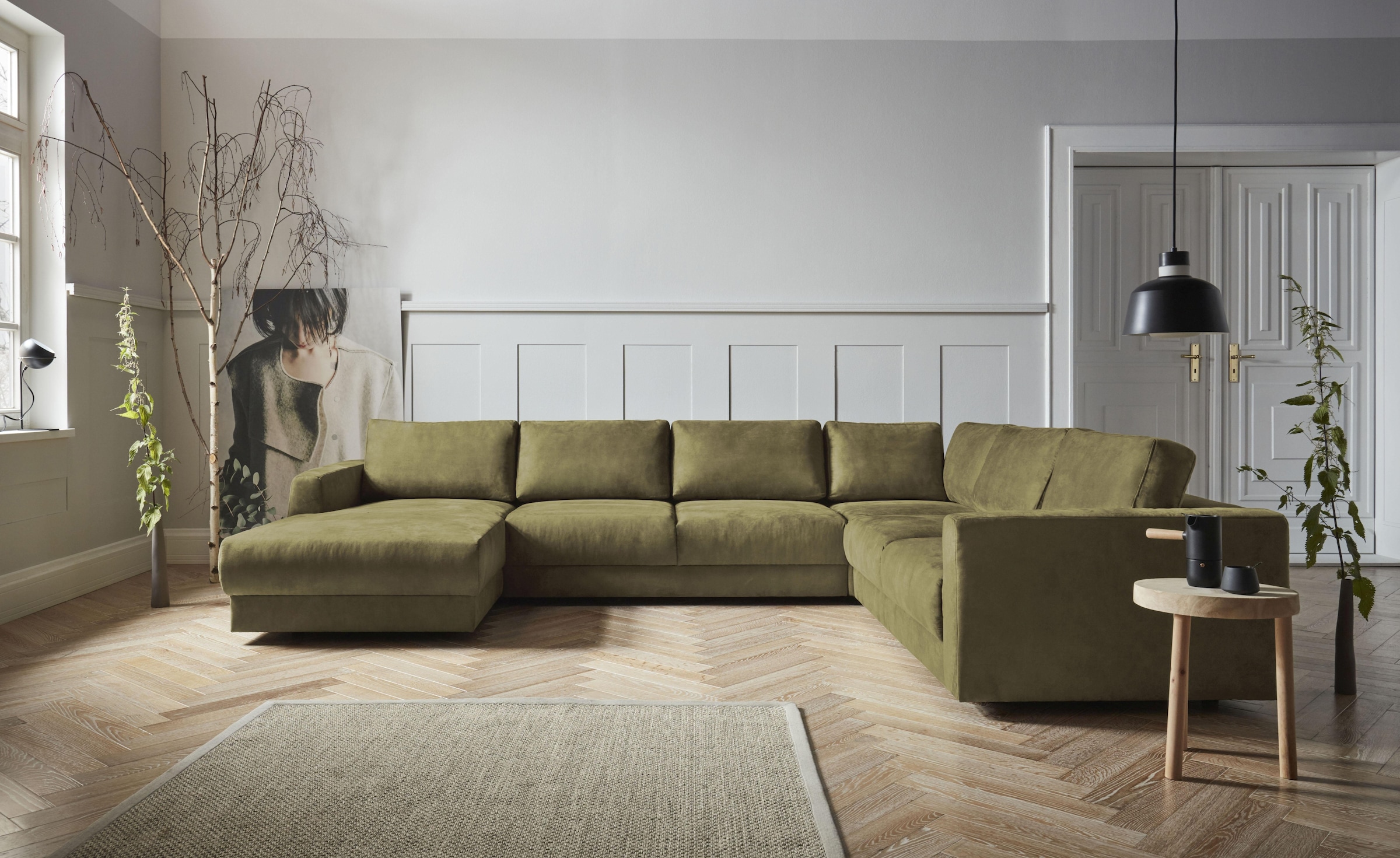 Home affaire Wohnlandschaft "Hobro U-Form" in 3 Bezugsqualitäten in vielen günstig online kaufen