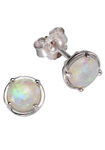 Paar Ohrstecker »Schmuck Geschenk Silber 925 Ohrschmuck Edelstein Opal«