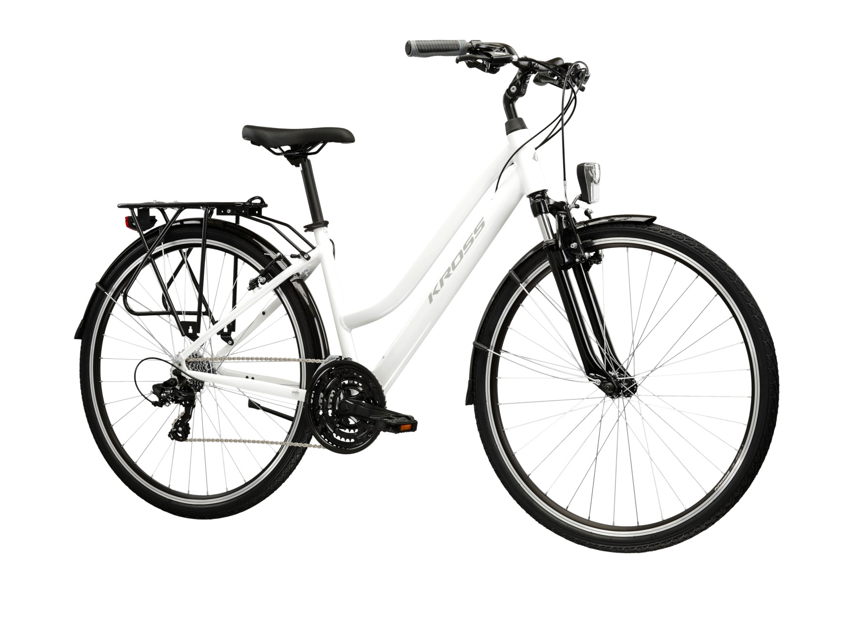 Kross Trekkingrad »Trans 1.0 weiß« 21 Gang Shimano TOURNEY TY300 Schaltwerk Kettenschaltung