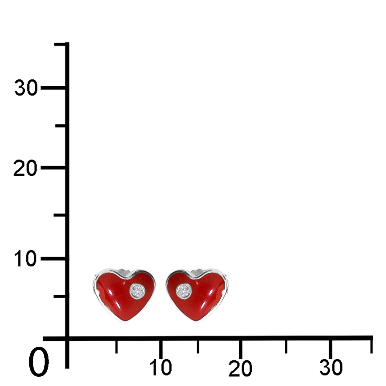 OSTSEE-SCHMUCK Paar Ohrstecker »- kleines Herz - Silber 925/000 - ,«