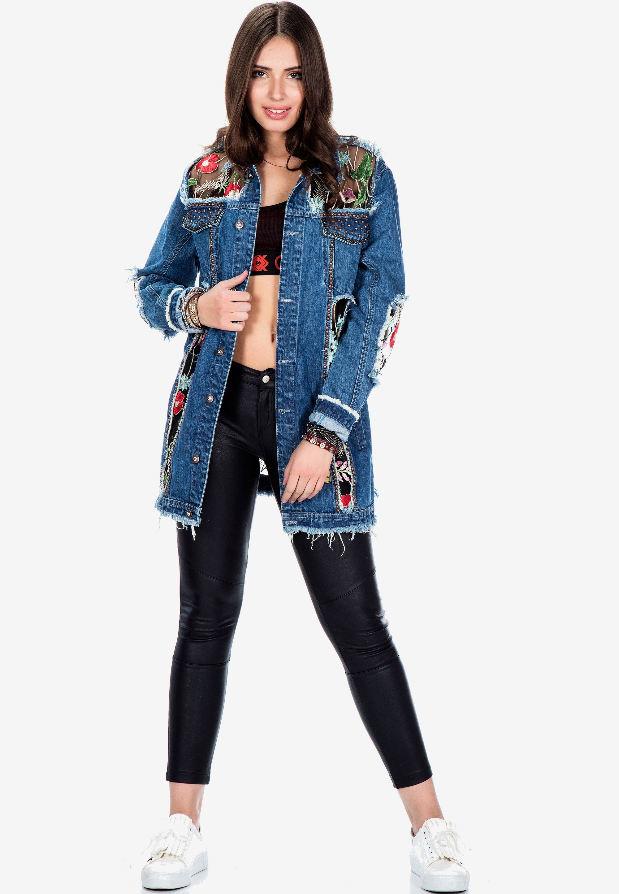 Cipo & Baxx Jeansjacke, mit extravagantem Rückendesign