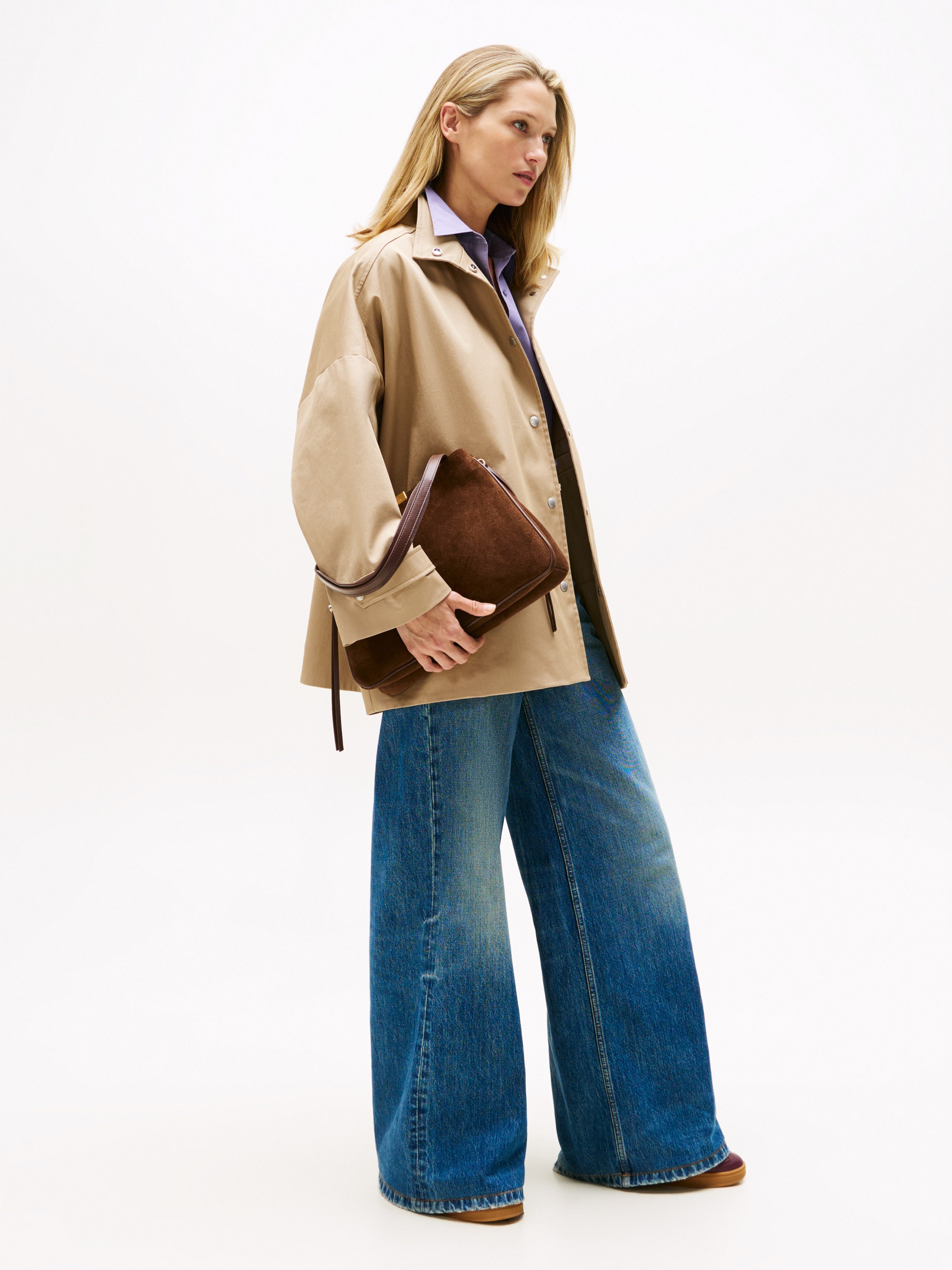 Tommy Hilfiger Schultertasche "CASUAL LEATHER SHOULDER BAG SUED", Damen Han günstig online kaufen