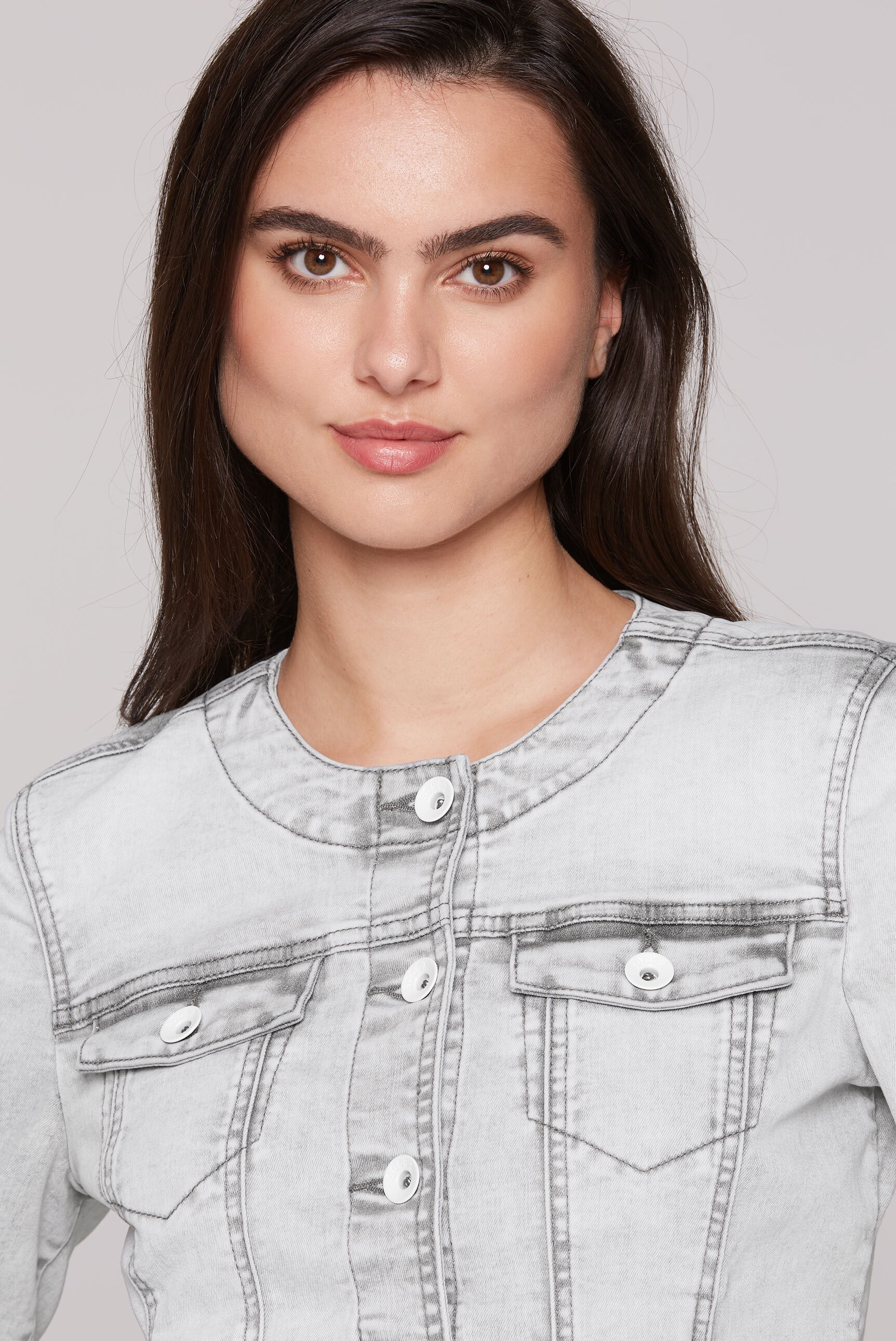 SOCCX Jeansjacke, ohne Kapuze, mit Brusttaschen