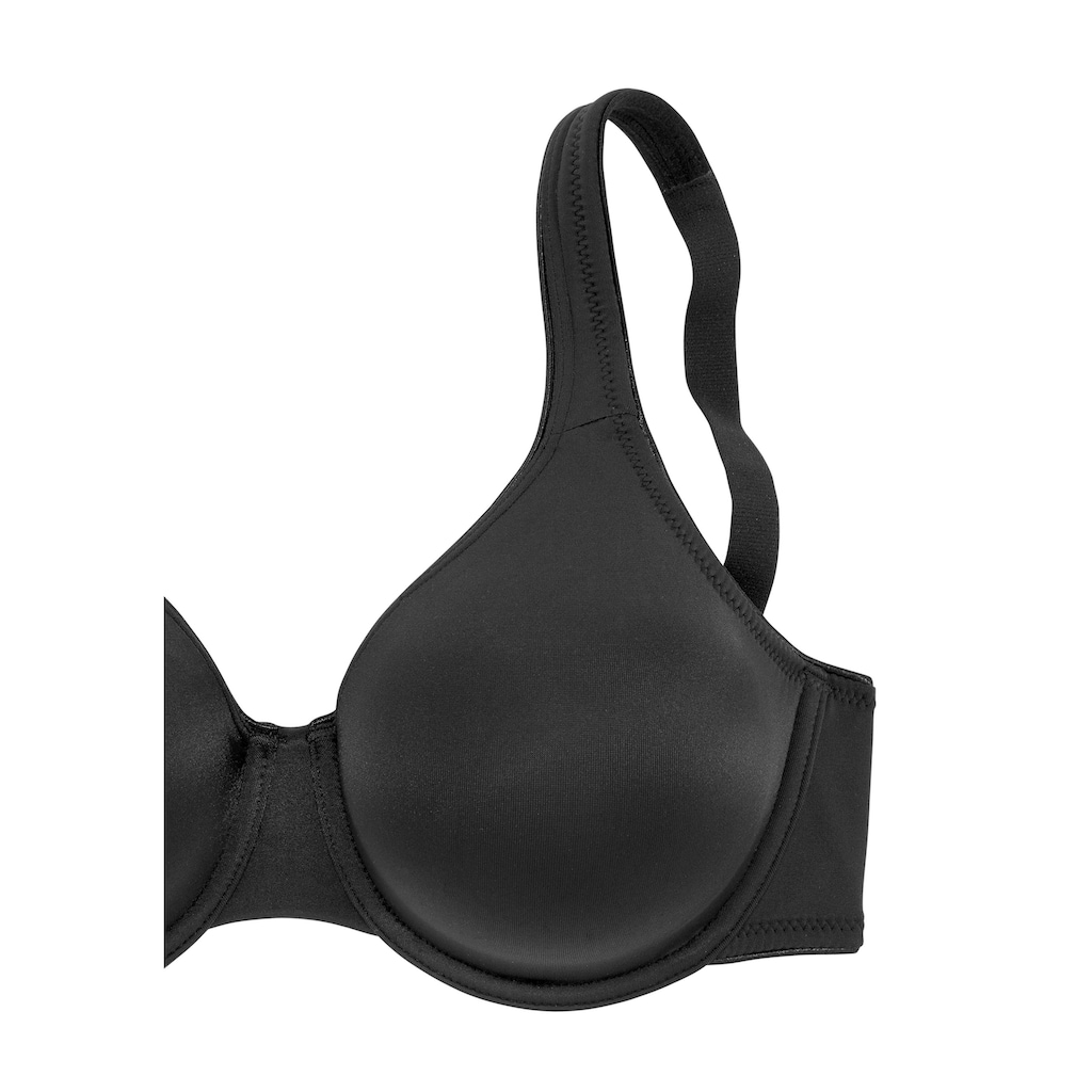 LASCANA Minimizer-BH, mit Bügel und nahtlosen Cups, aus seidiger Microfaser, Basic Dessous