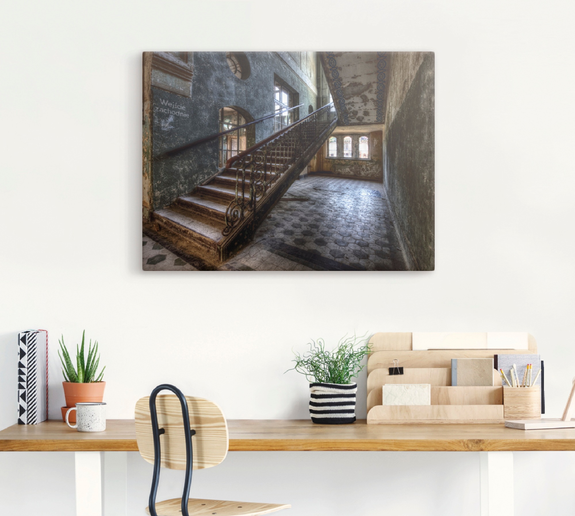 Artland Wandbild "Lost Place - Treppen" Architektonische Elemente 1 Stk. tl günstig online kaufen
