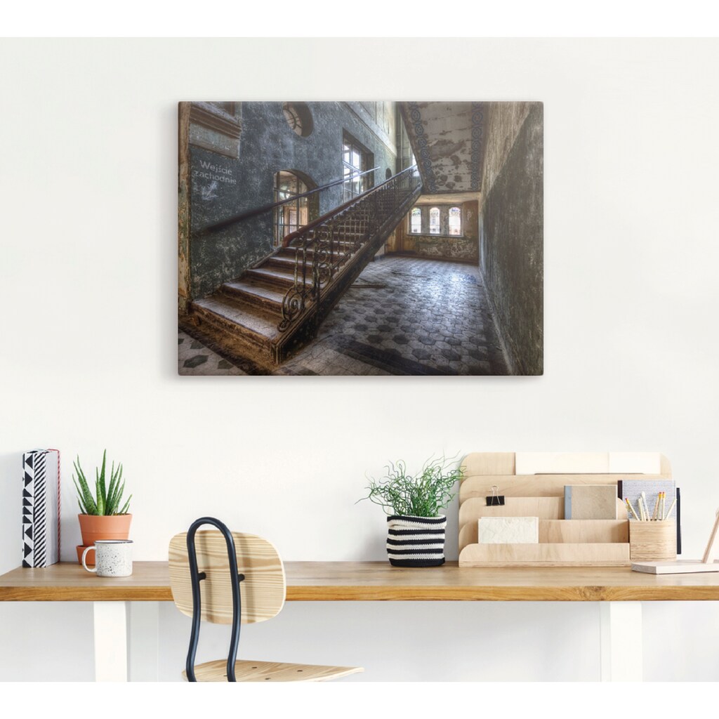 Artland Wandbild »Lost Place - Treppen«, Architektonische Elemente, (1 St.), als Leinwandbild, Poster in verschied. Größen