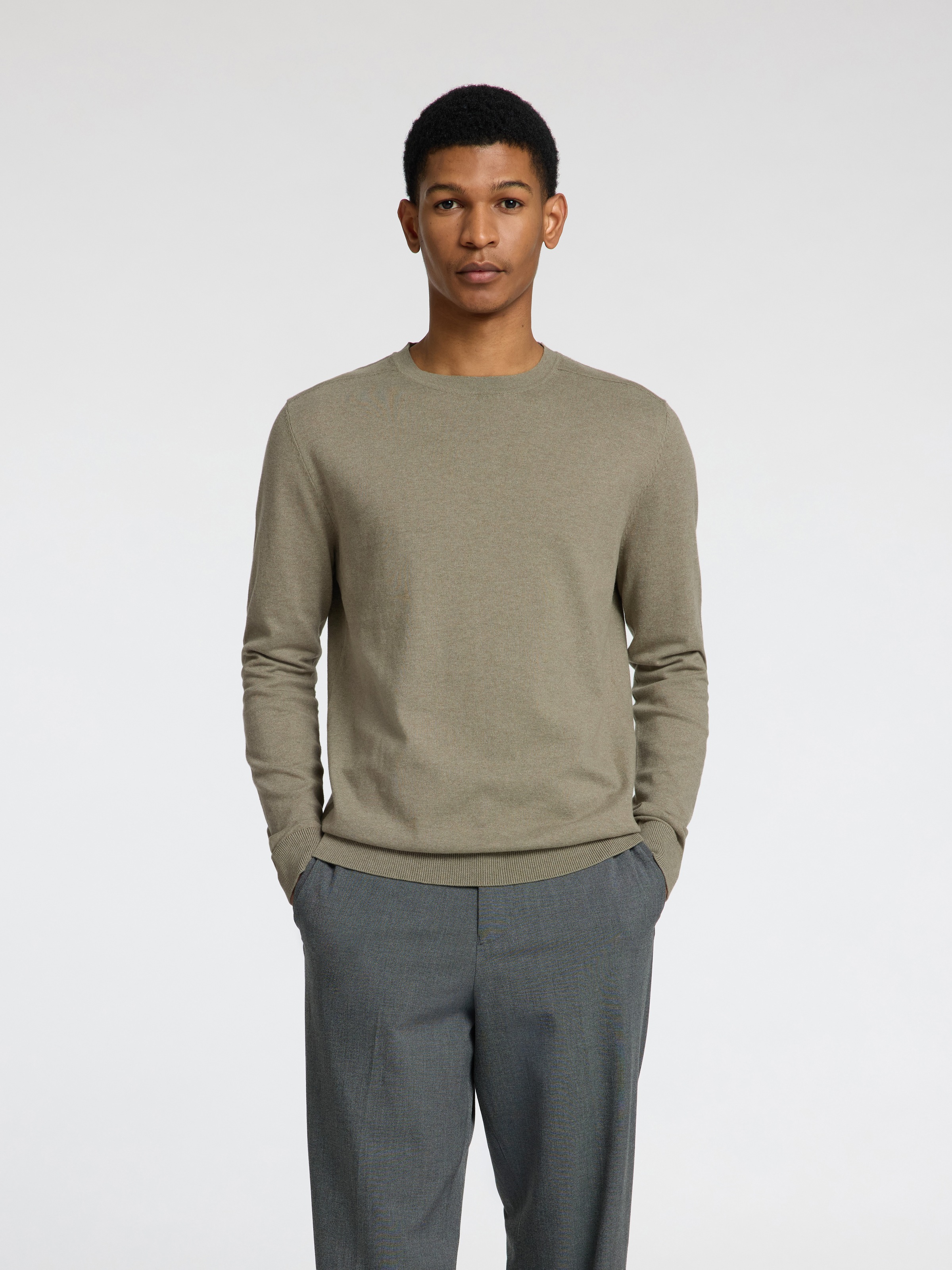SELECTED HOMME Strickpullover »SLHBERG CREW NECK NOOS«