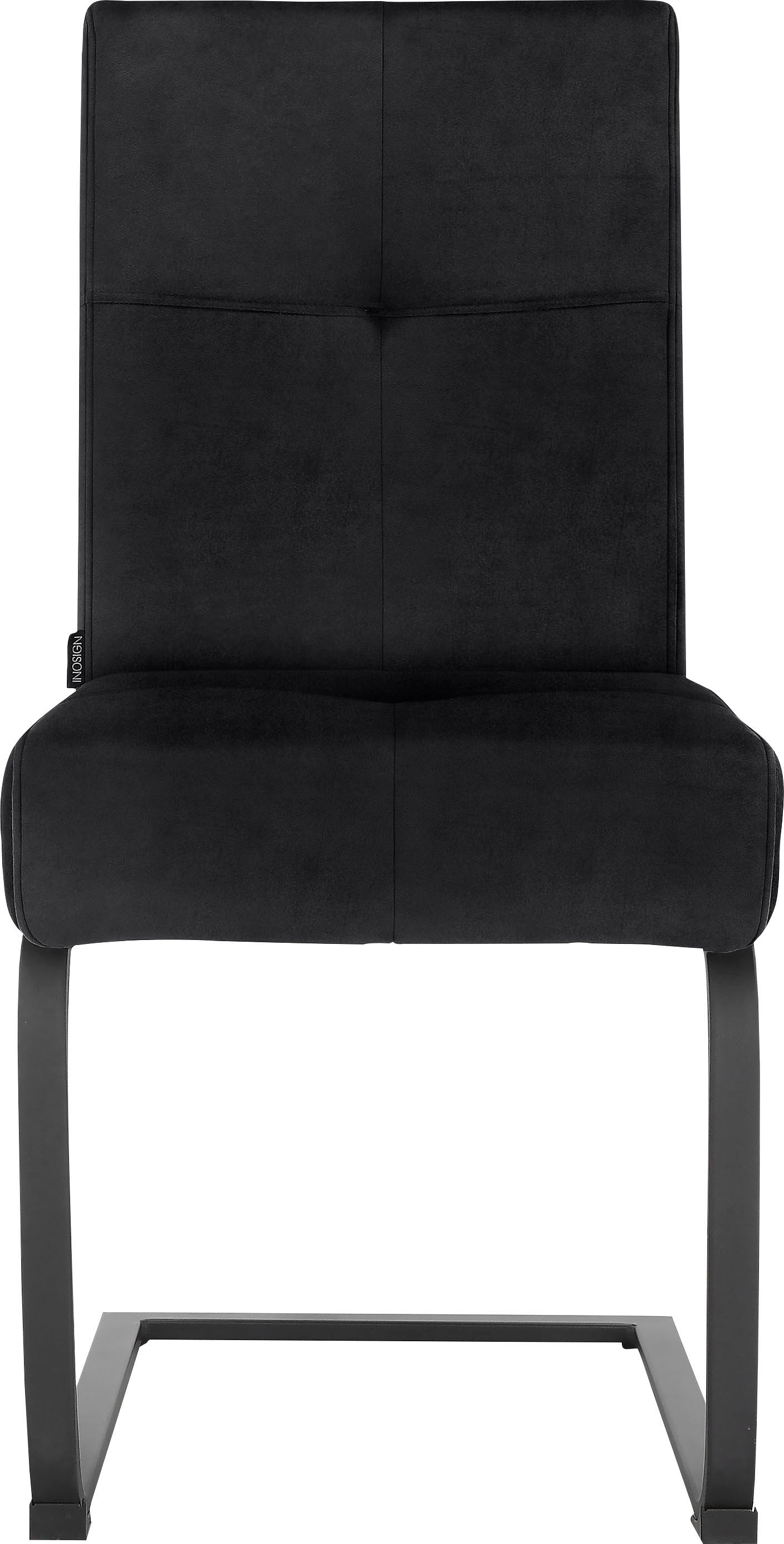 INOSIGN Esszimmerstuhl »Bjarka«, 2 St., Veloursstoff, Sitz und Rücken gepolstert, Gestell aus Metall, Sitzhöhe 48,5 cm