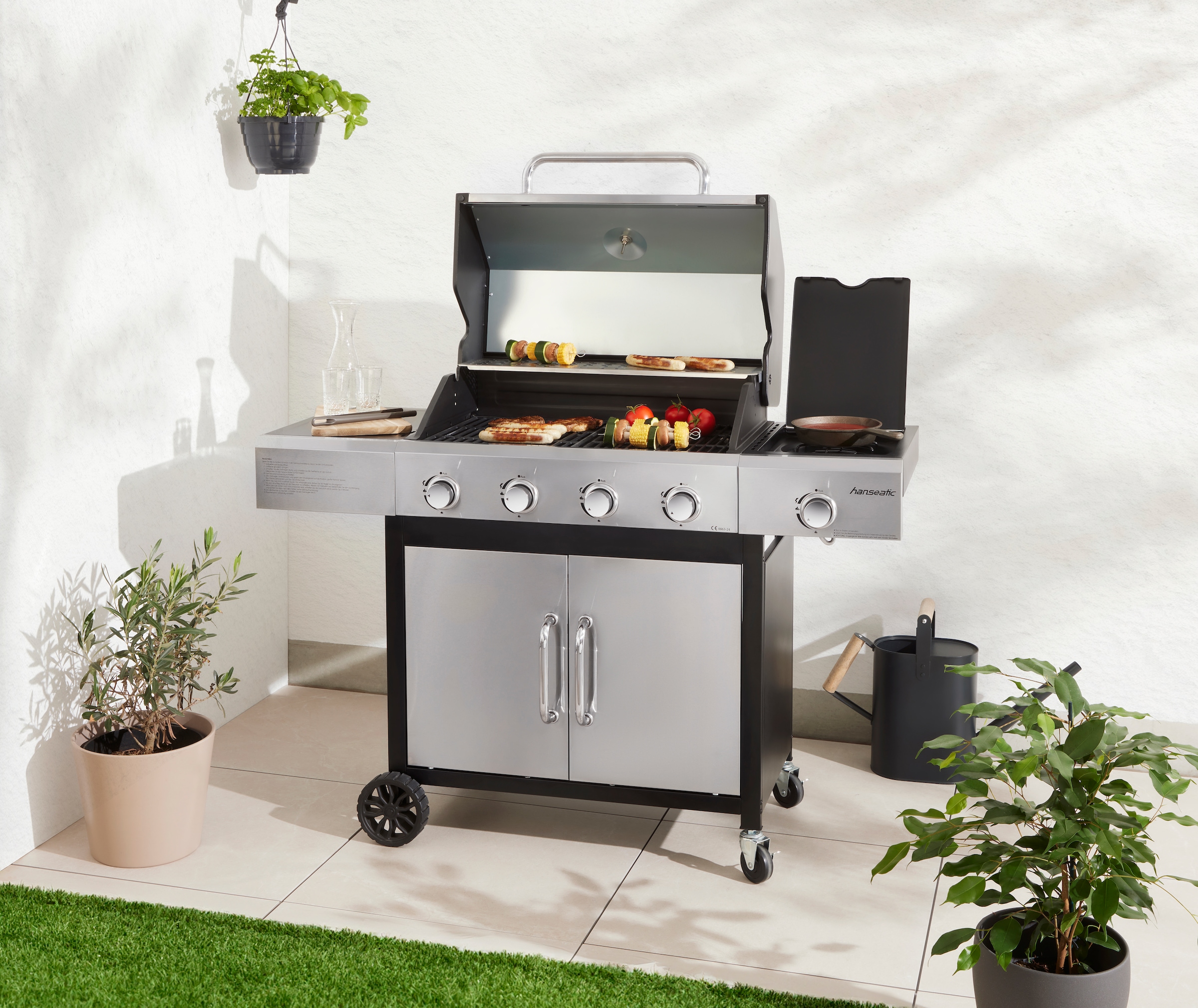 Hanseatic Gasgrill »Rockford«, BxTxH: 133x59x112 cm, 14,5 kW Gesamtleistung