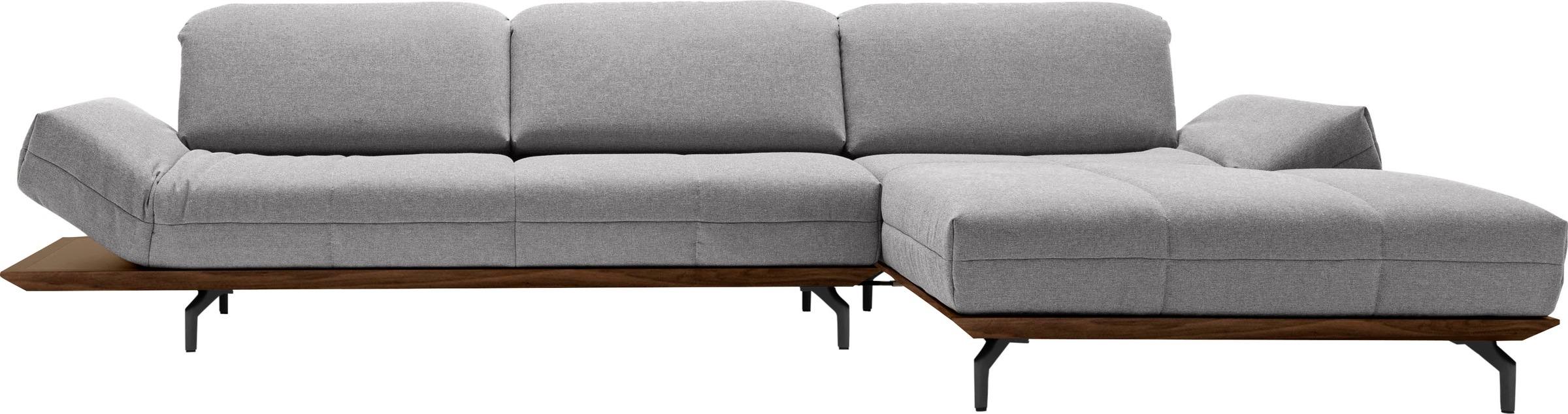 Creation BY ROLF BENZ Ecksofa »CR.420, Designecksofa, L-Form«, in 2 Qualitäten, Holzrahmen in Eiche Natur oder Nußbaum, Breite 313 cm