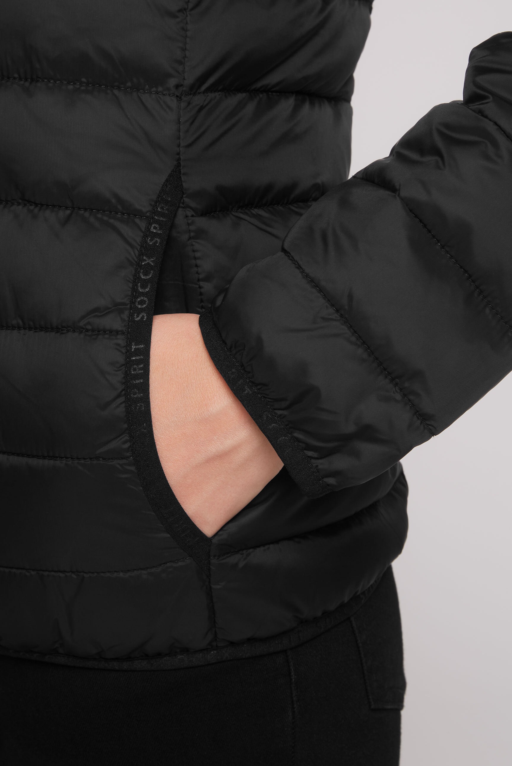 SOCCX Outdoorjacke, mit Kapuze, mit elastischem Saumabschluss