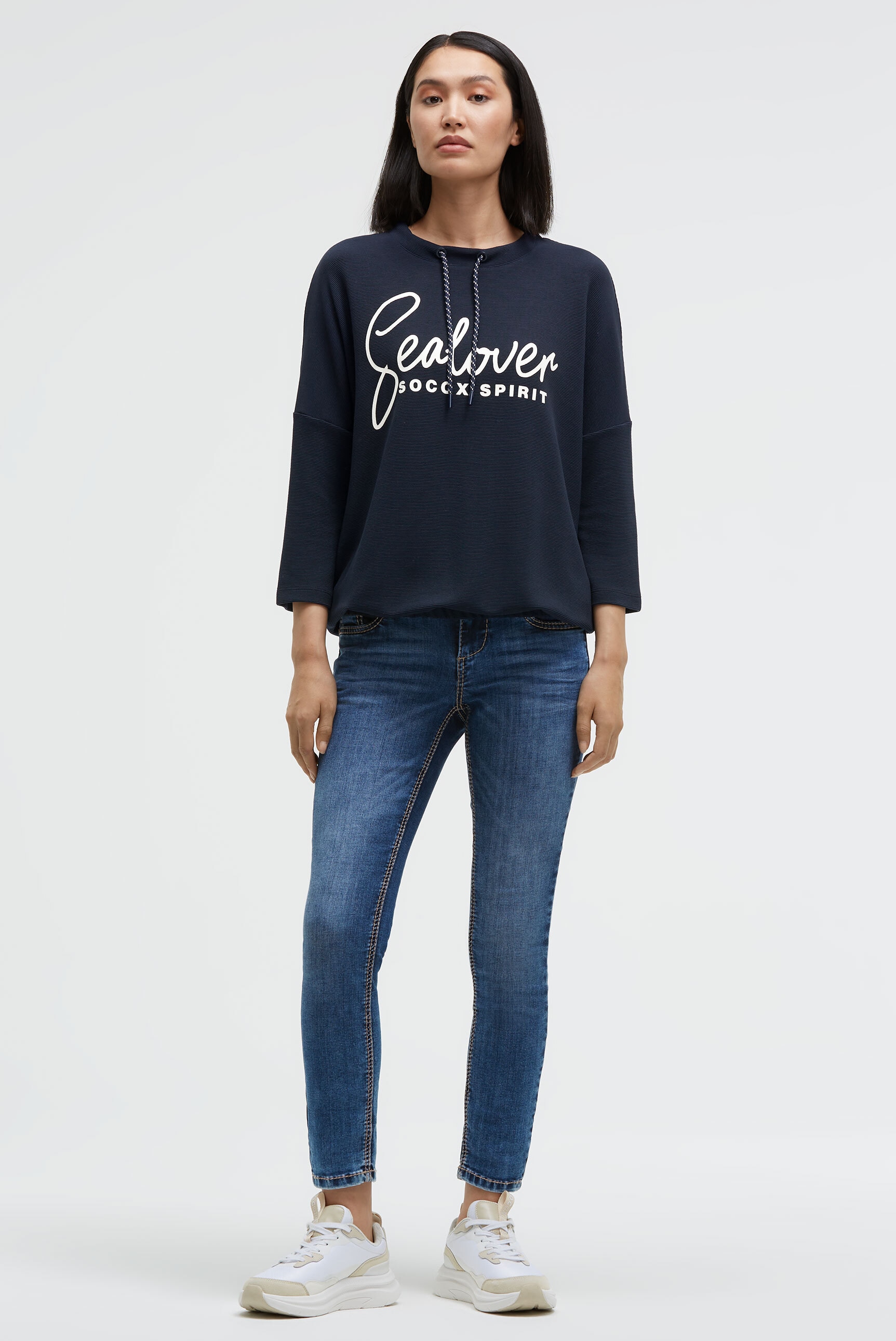 SOCCX Sweater , mit Gummizug im Saum
