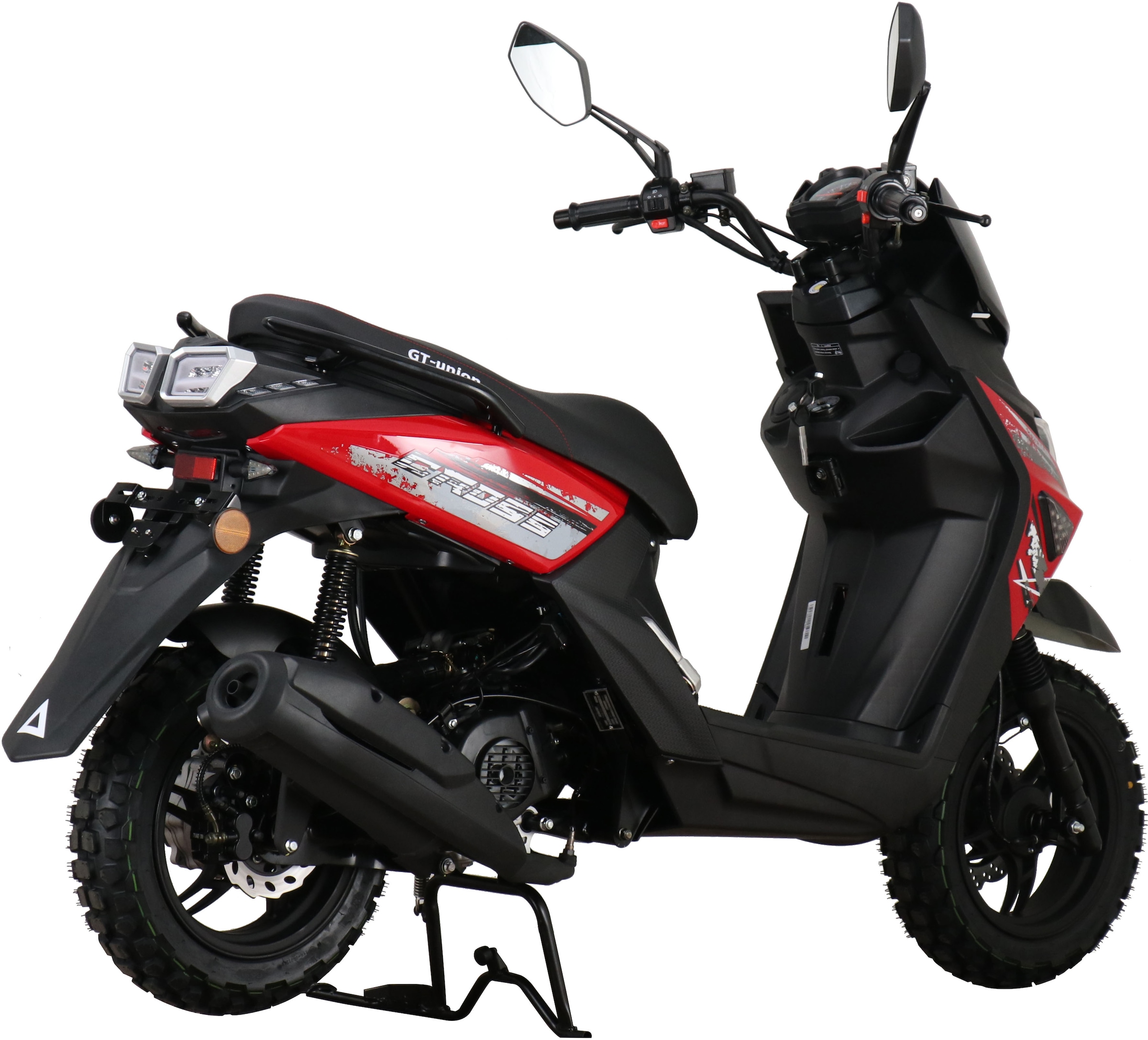 GT UNION Motorroller »Cross 2.0 125«, 124,6 cm³, 85 km/h, Euro 5, 8,5 PS, (Komplett-Set, 2 tlg., mit Topcase), Luftgekühlter Motor