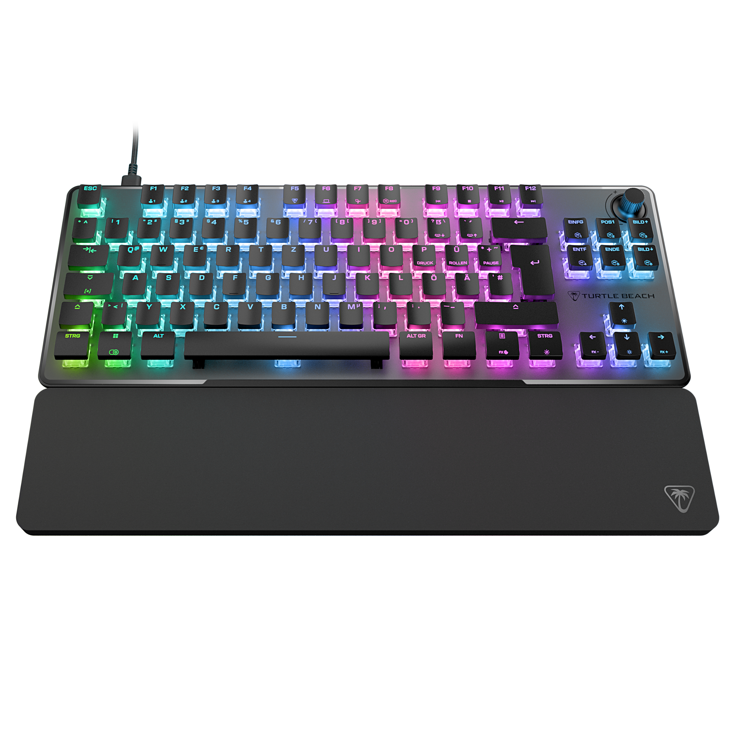 Turtle Beach Gaming-Tastatur »Vulcan II TKL Pro, Linear«, (Lautstärkeregler-Funktionstasten-Profil-Speicher-verstellbare Füße-Handgelenkauflage)