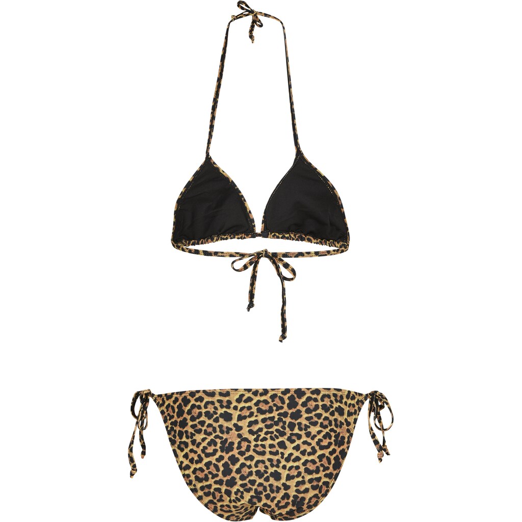 URBAN CLASSICS Triangel-Bikini »Urban Classics Damen Ladies Animal Bikini«