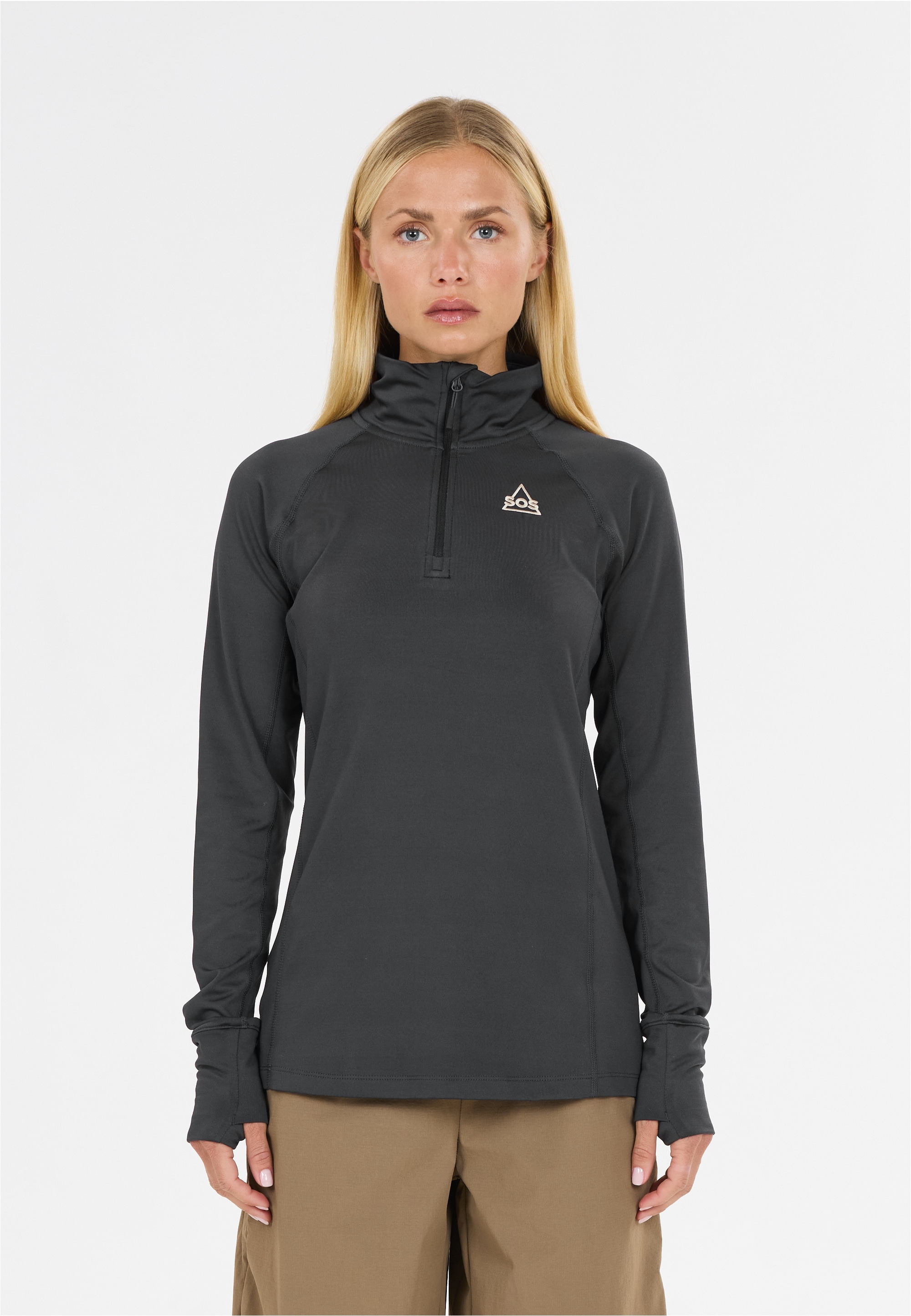 SOS Fleeceshirt "Jasna" mit praktischem Half-Zip