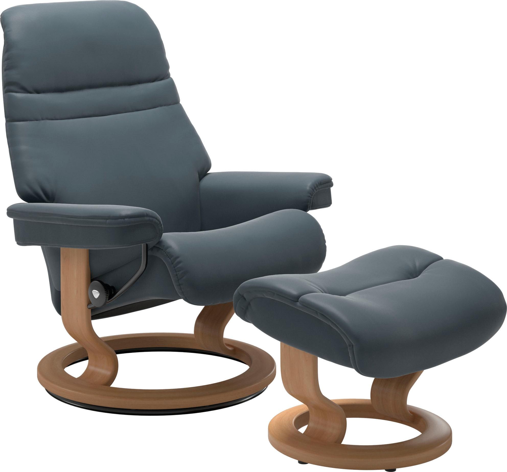 Stressless Fußhocker "Sunrise", mit Classic Base, Gestell Eiche