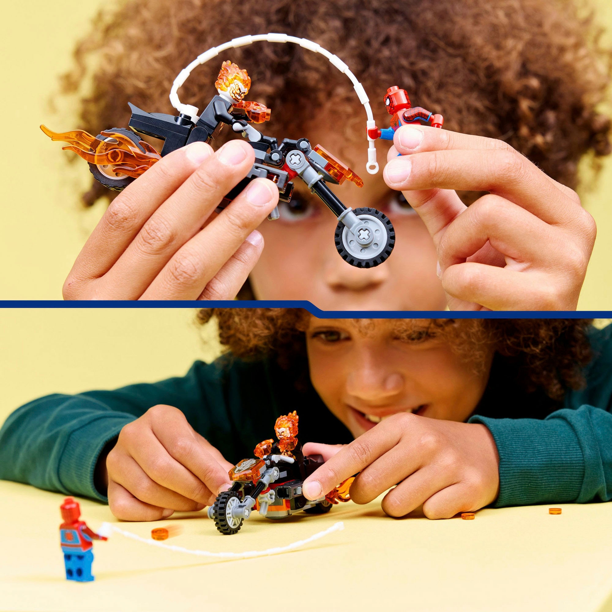 LEGO® Konstruktionsspielsteine »Spider-Man vs. Ghost Rider auf seinem Motorrad (76335)« LEGO Super Heroes; Made in Europe