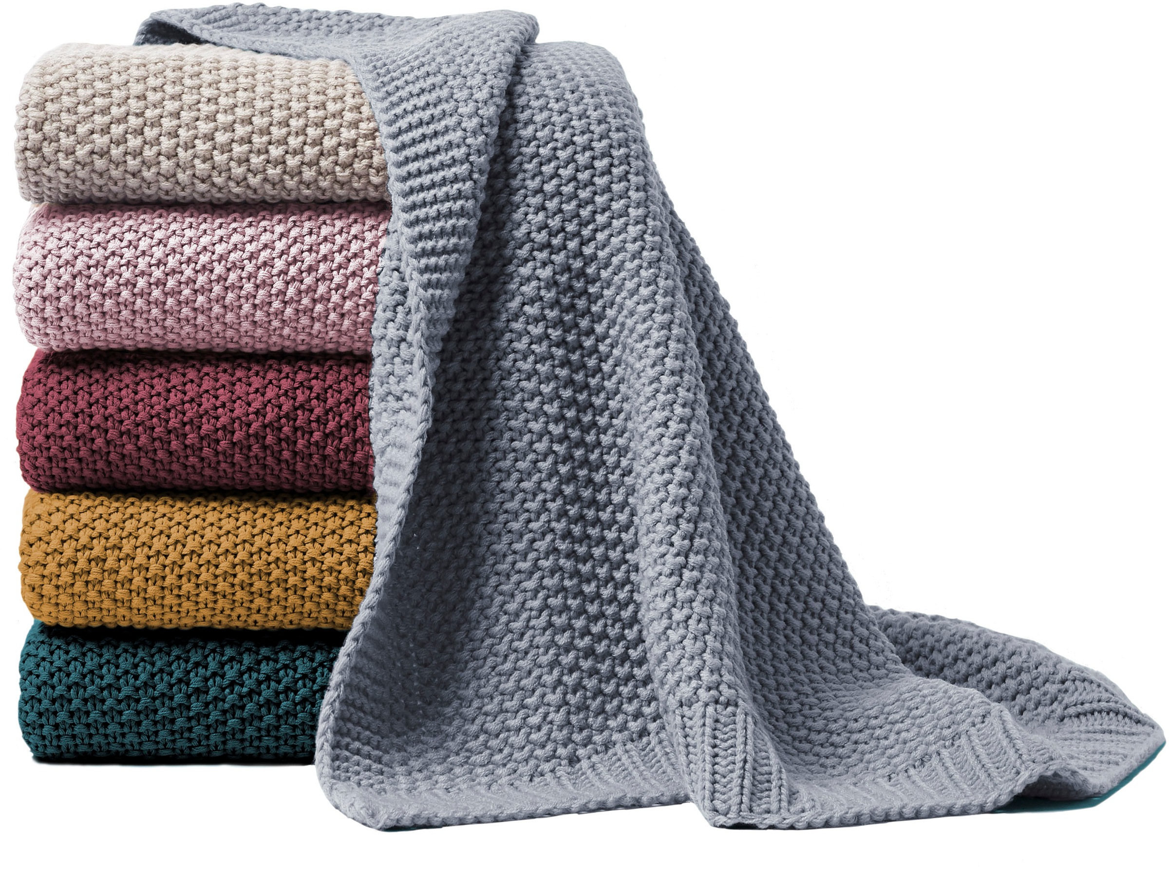 Thumbnail - Primera Wohndecke "Strick" mit einer hochwertigen Randverarbeitung, Kuscheldecke