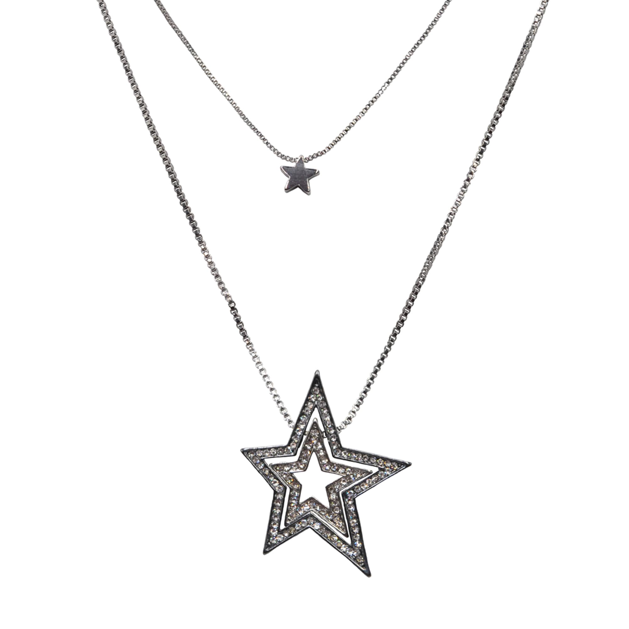 Steuer Kette mit Anhänger »Set Collier mit Glasperlen zweireihige Venezianer mit Stern«