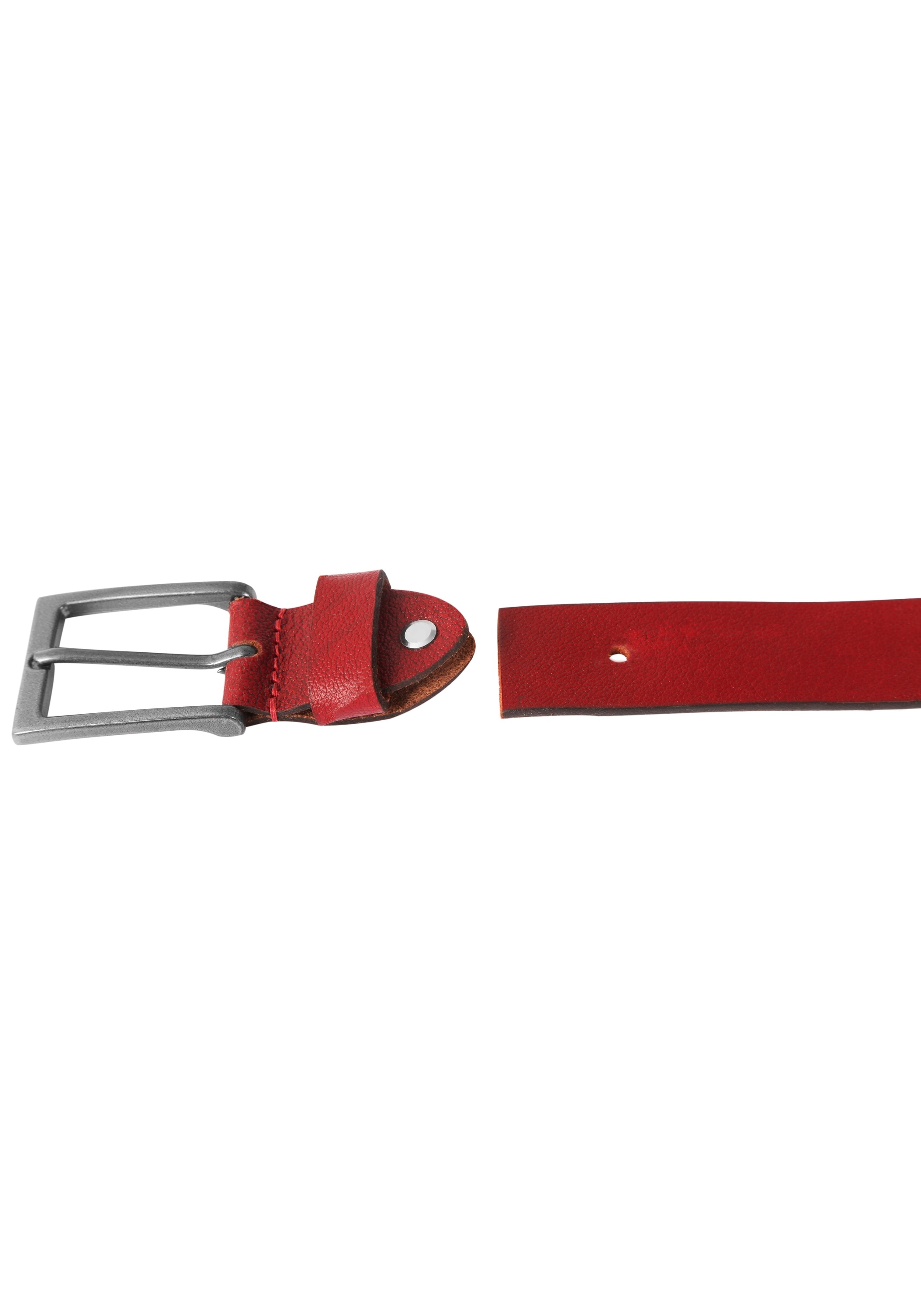 Leonardo Verrelli Ledergürtel »80 cm - 140 cm (Bundweite) in Rot aus 100% Echtleder, kürzbar«