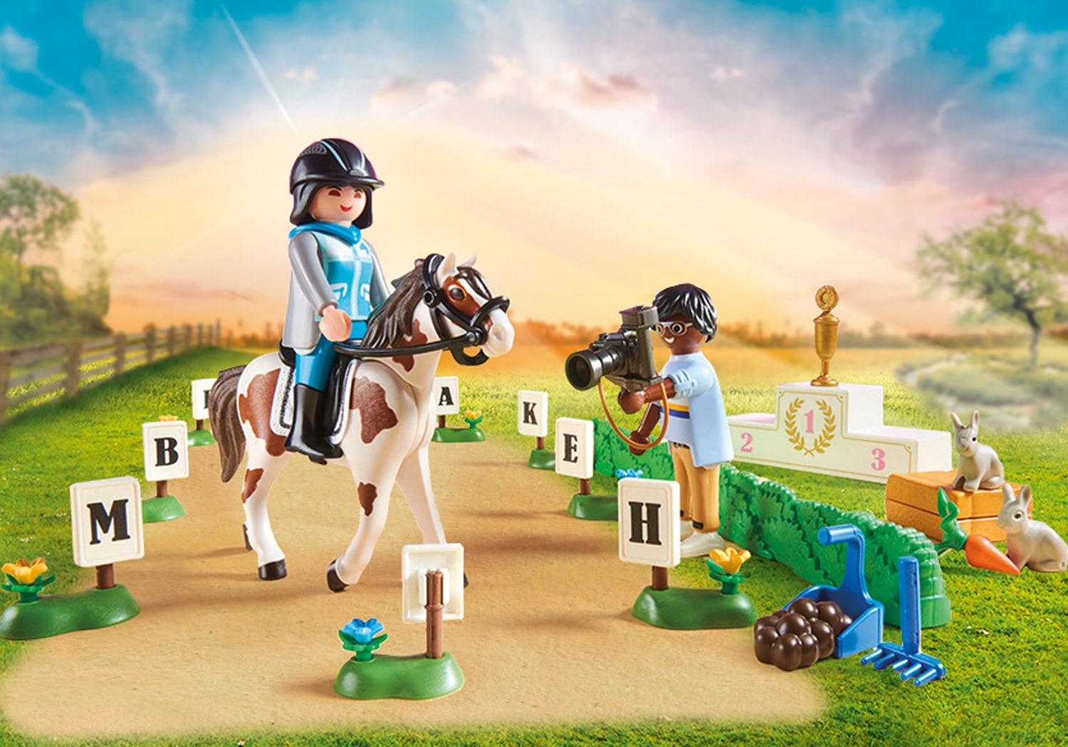 Playmobil® Konstruktions-Spielset »Reitturnier (70996), Country«, (188 St.), Made in Germany