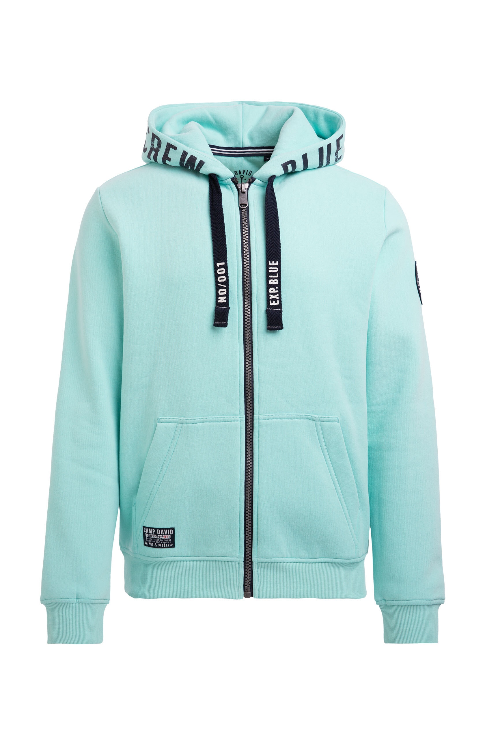 CAMP DAVID Kapuzensweatjacke mit Baumwolle