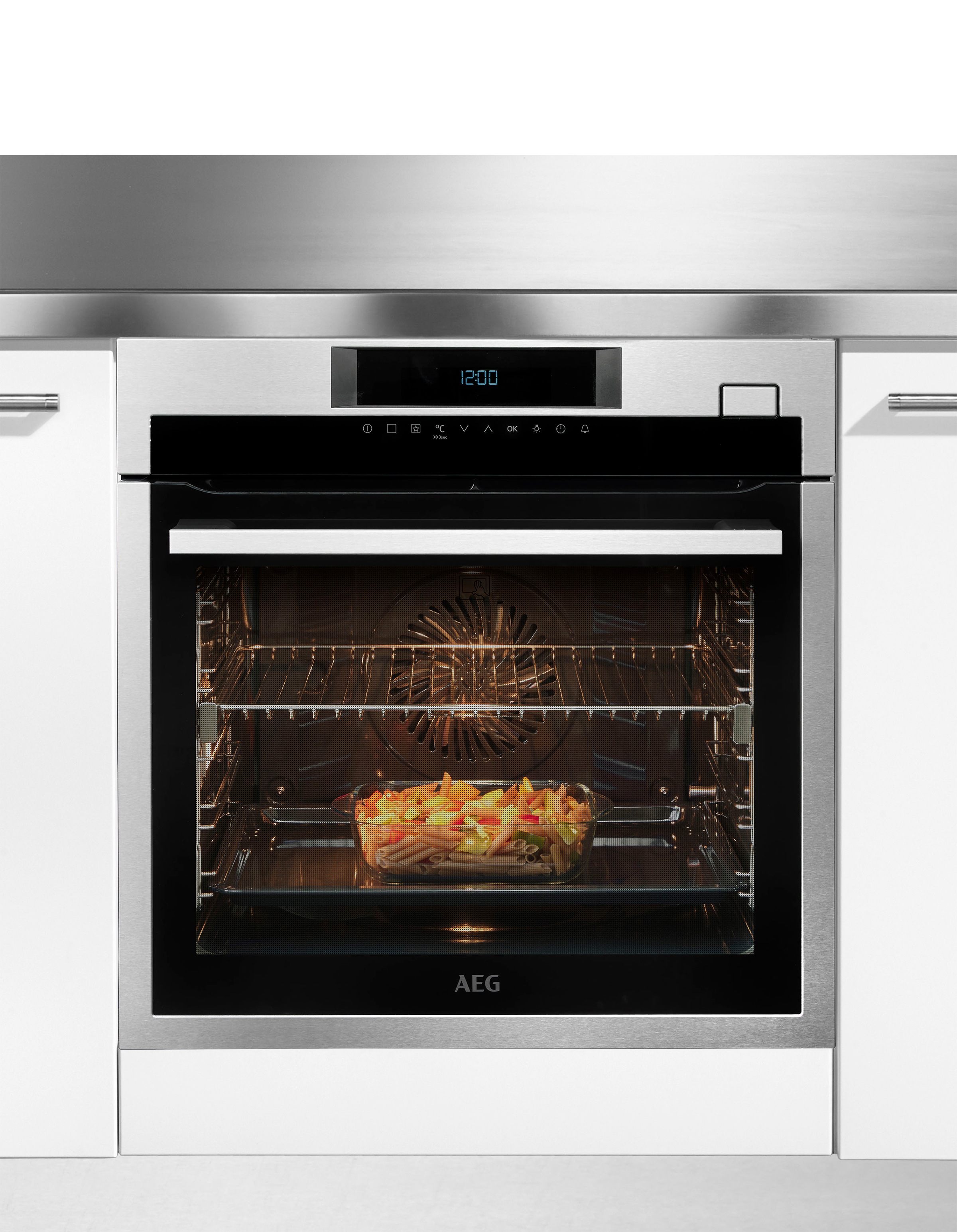 AEG Einbaubackofen Serie 8000 »BSE78228BM«, mit Vollauszug, Steam Clean