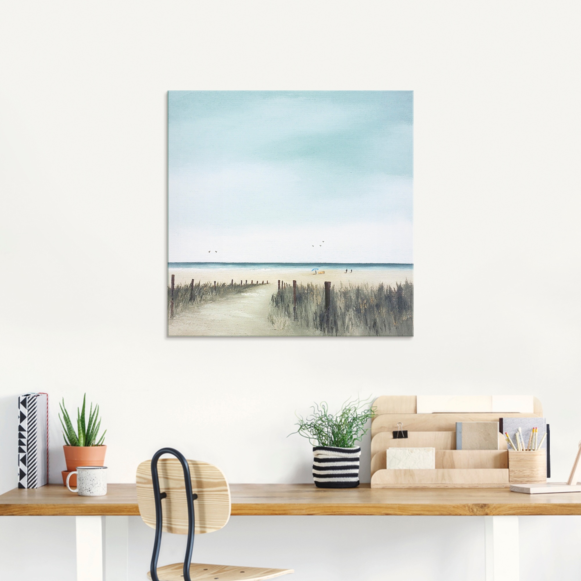 Artland Glasbild »Sonniger Morgen II«, Strand, (1 St.), in verschiedenen Größen